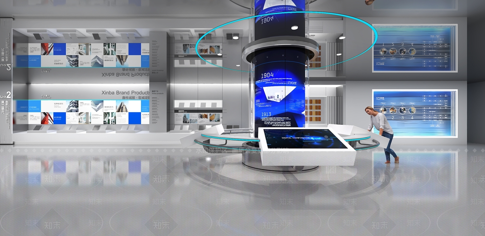 现代简约科技展厅3D模型下载【ID:1203285858】
