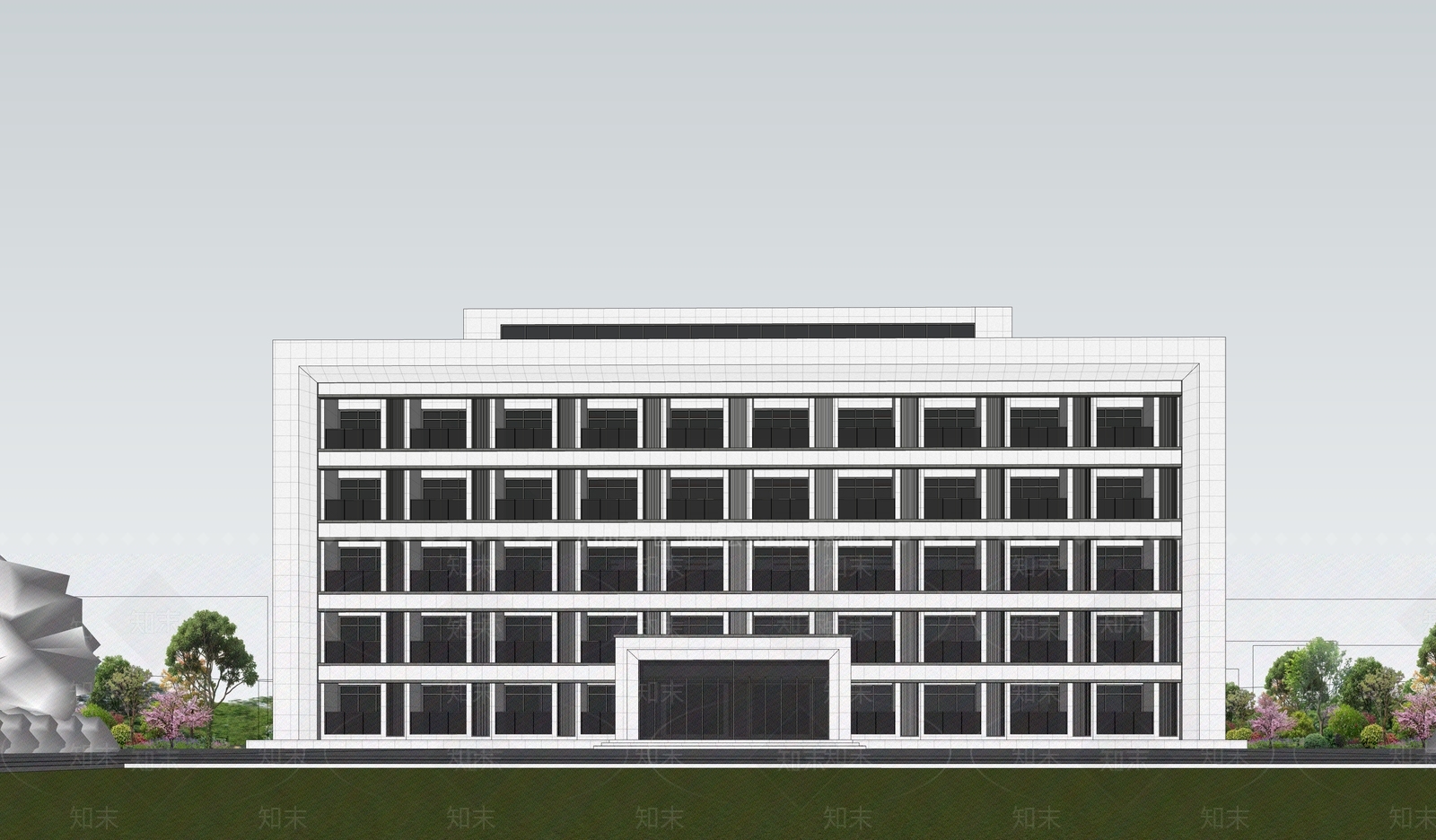 现代简约小公建SU模型下载【ID:1203287402】