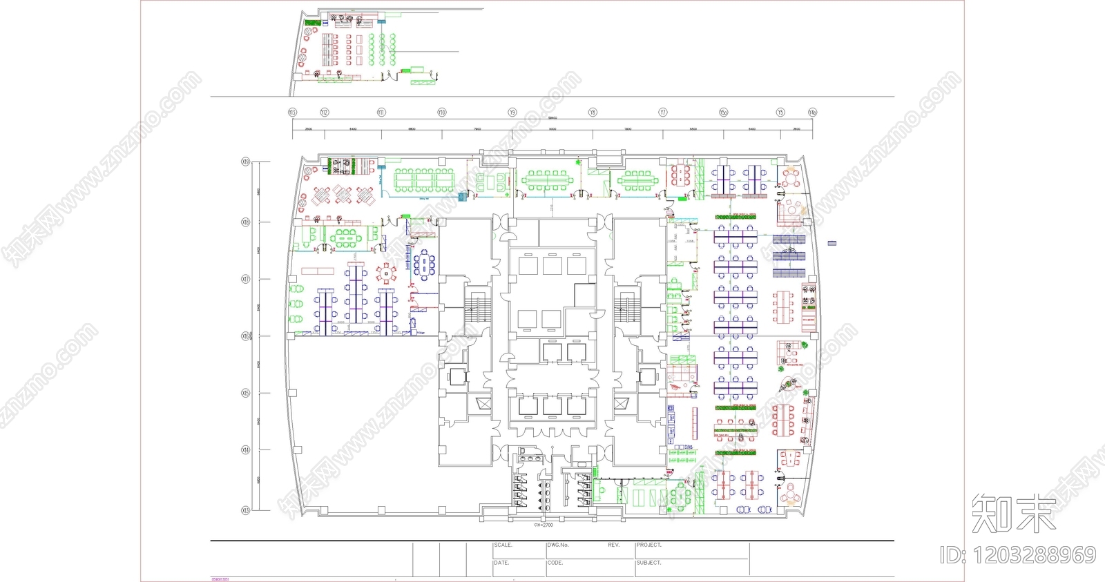 现代办公楼建筑施工图下载【ID:1203288969】