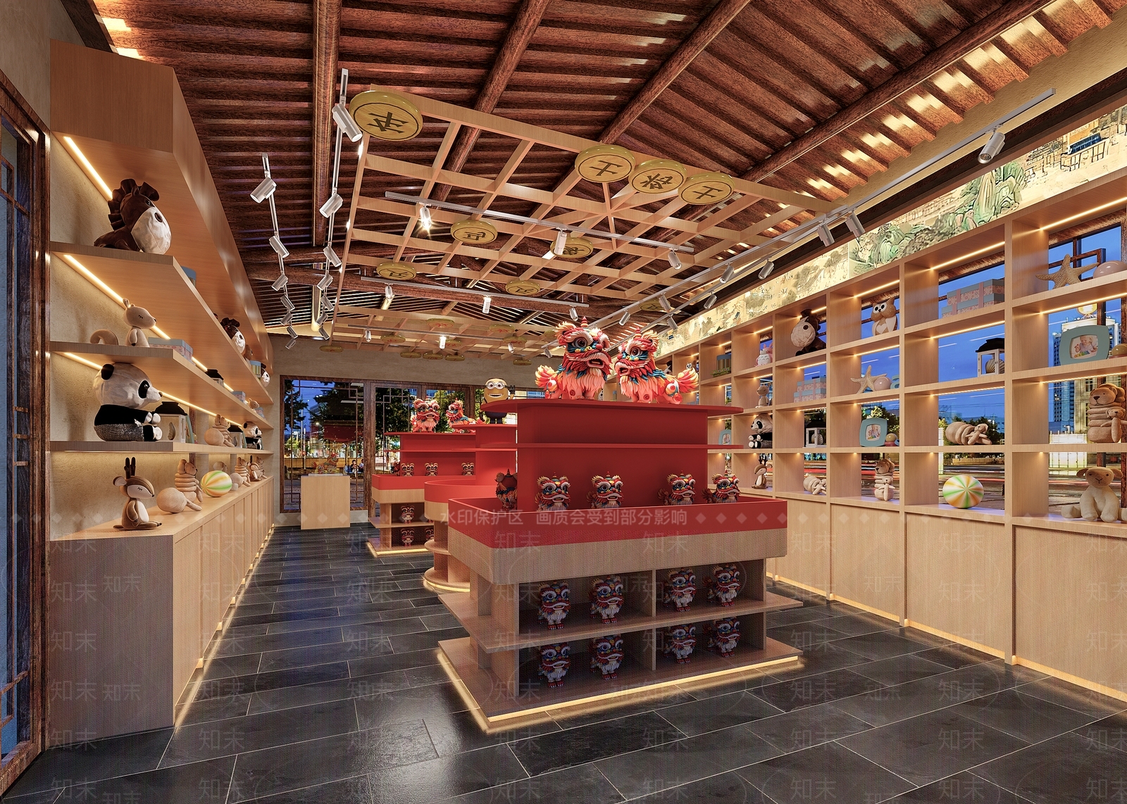 新中式中式服装店3D模型下载【ID:1203289878】