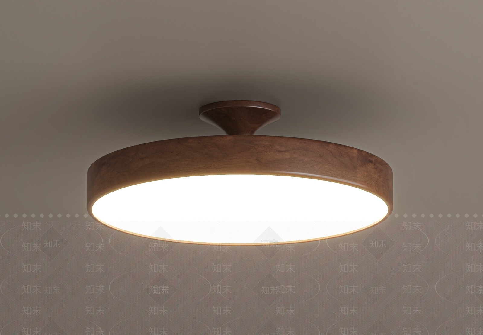 现代中古吸顶灯SU模型下载【ID:1203290440】