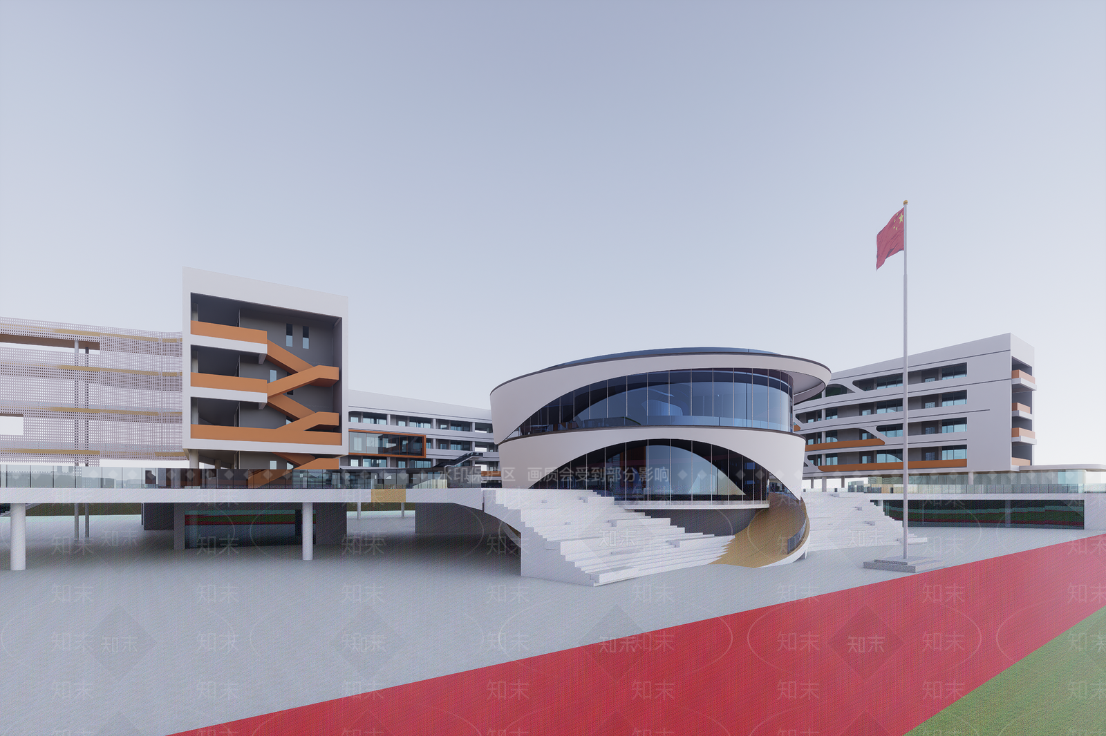 现代小学SU模型下载【ID:1203292281】
