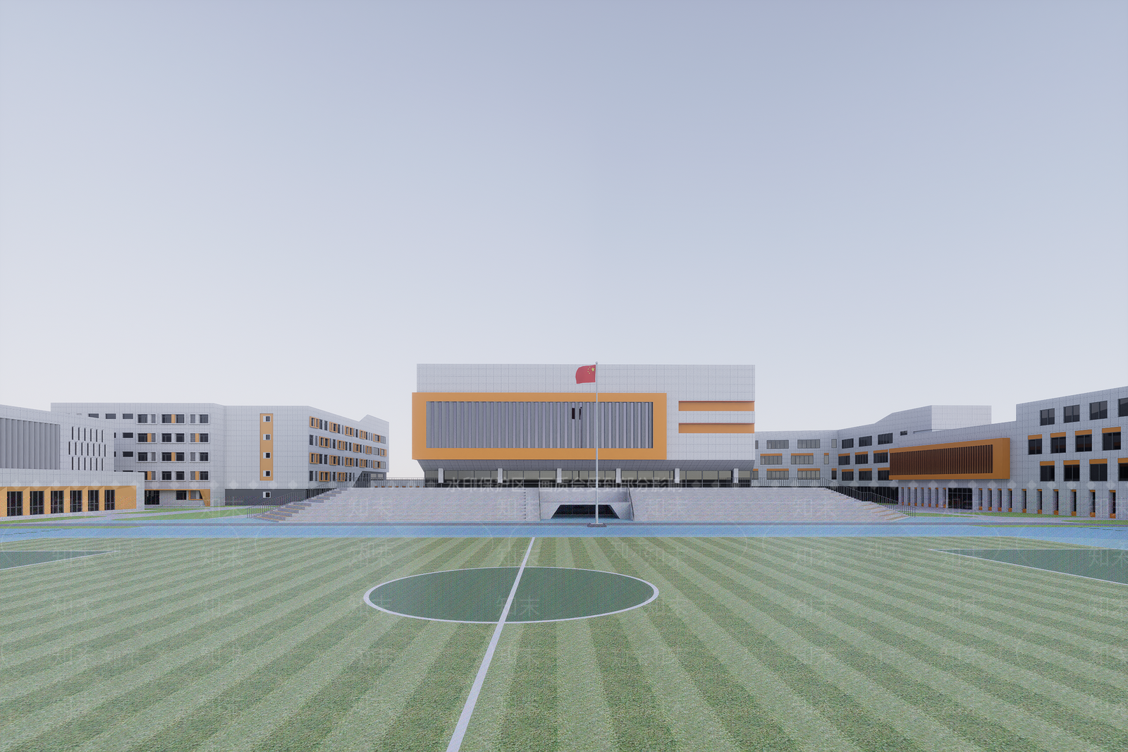 现代学校建筑SU模型下载【ID:1203292320】