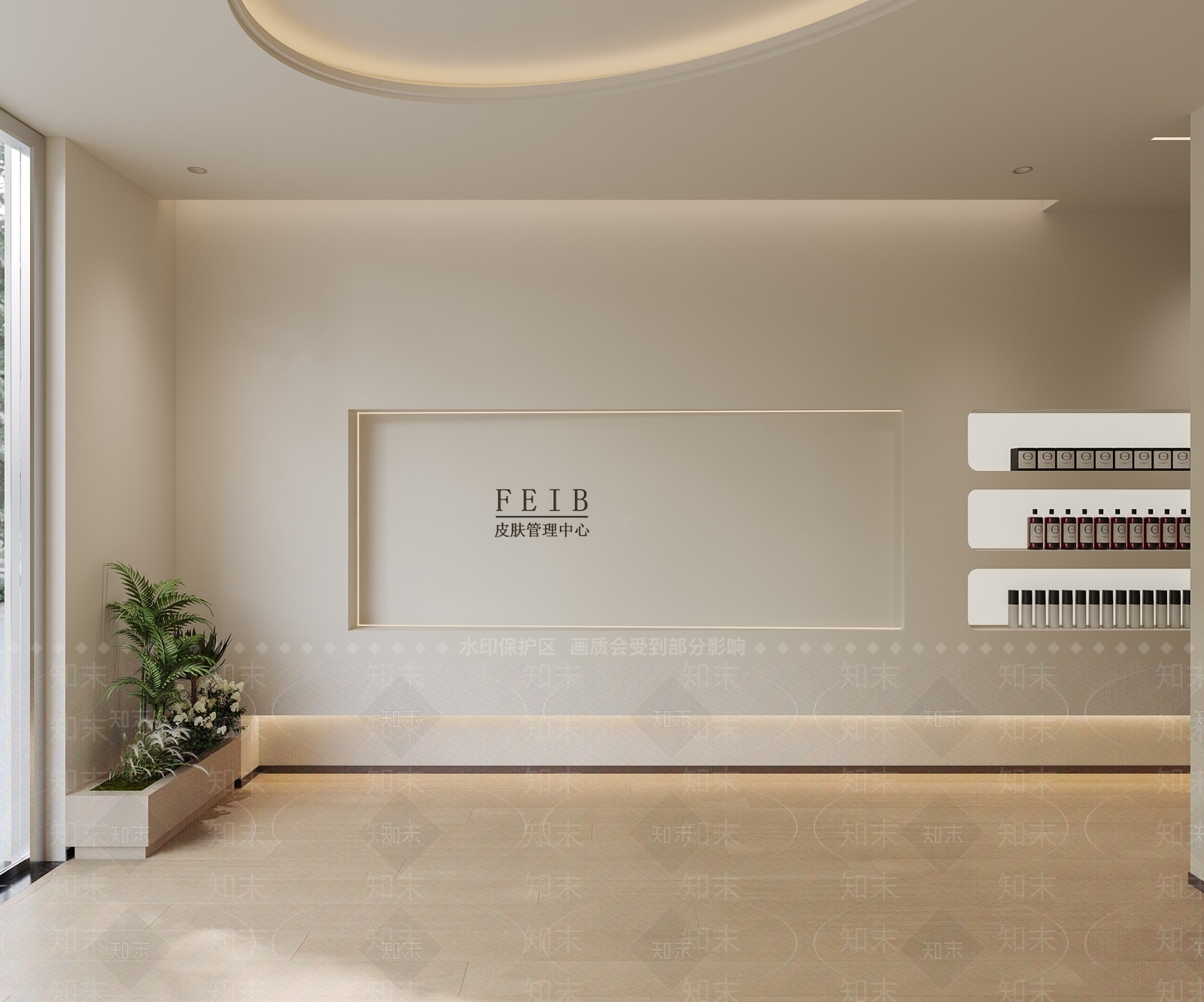 现代奶油其他商业空间3D模型下载【ID:1203292687】