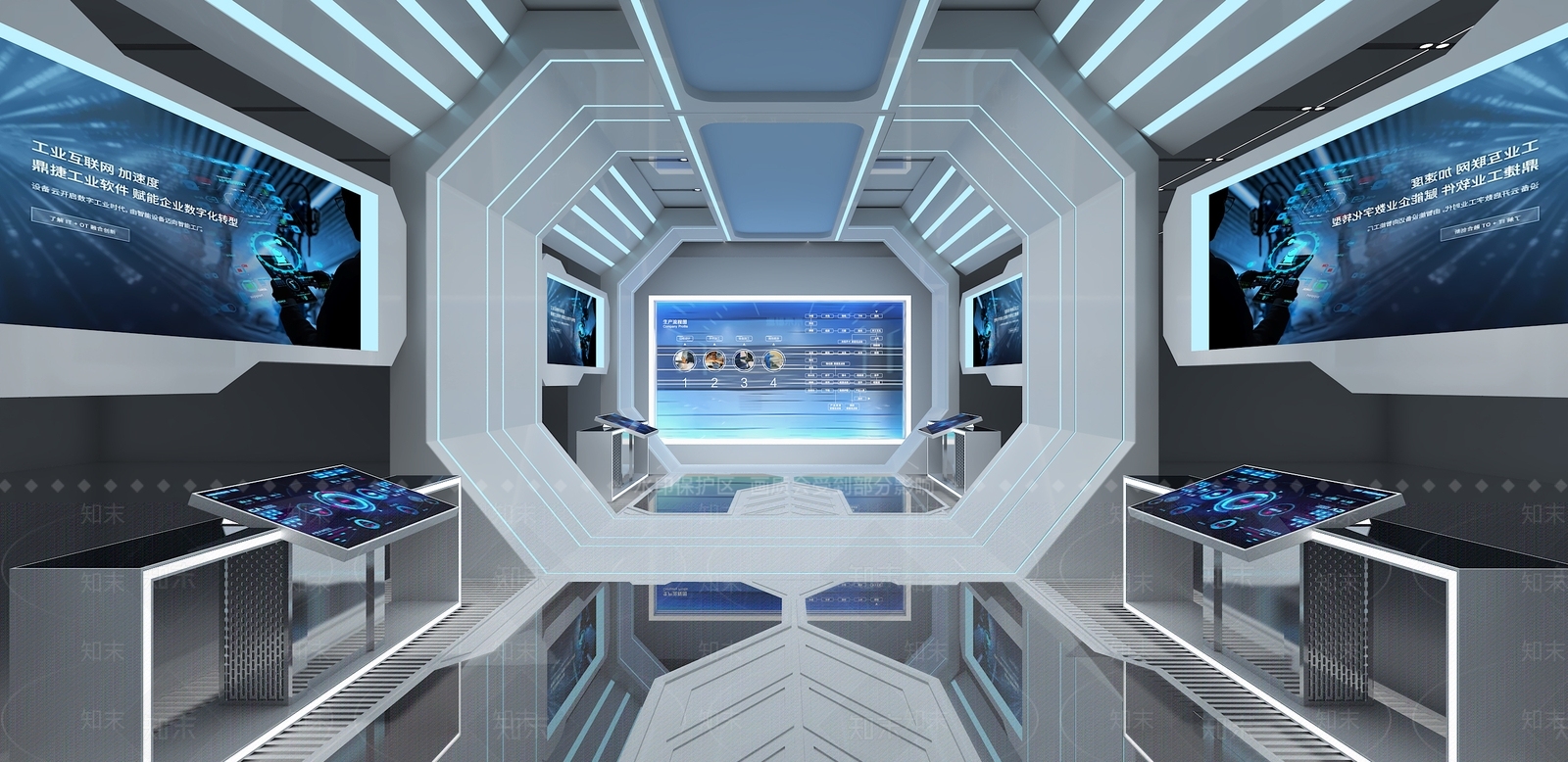 现代工业科技展厅3D模型下载【ID:1203292931】