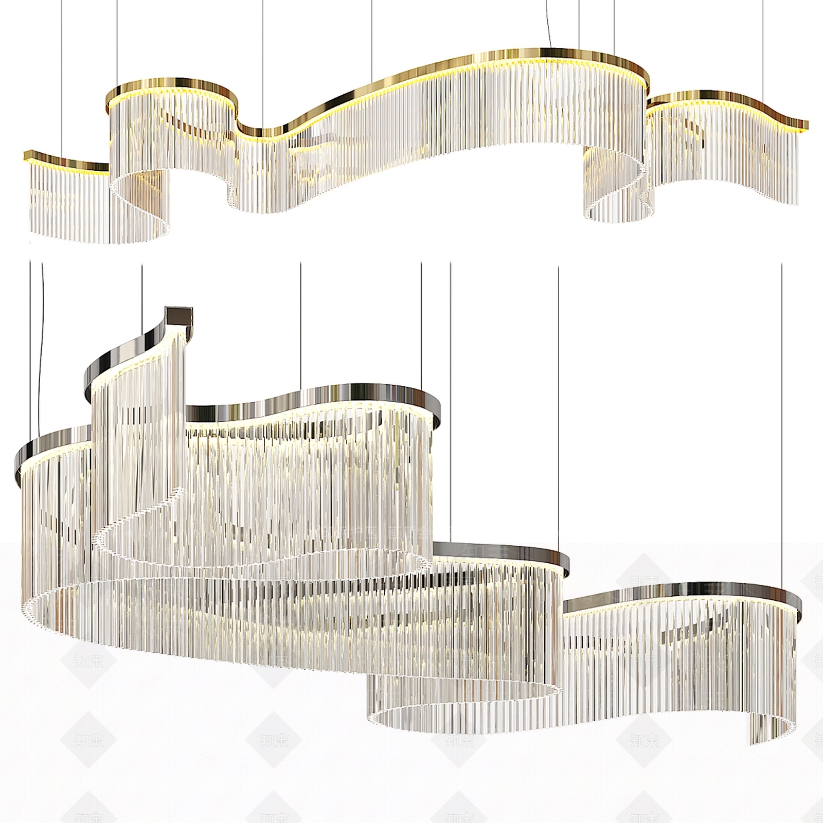 现代欧式卧室吊灯3D模型下载【ID:1203294510】