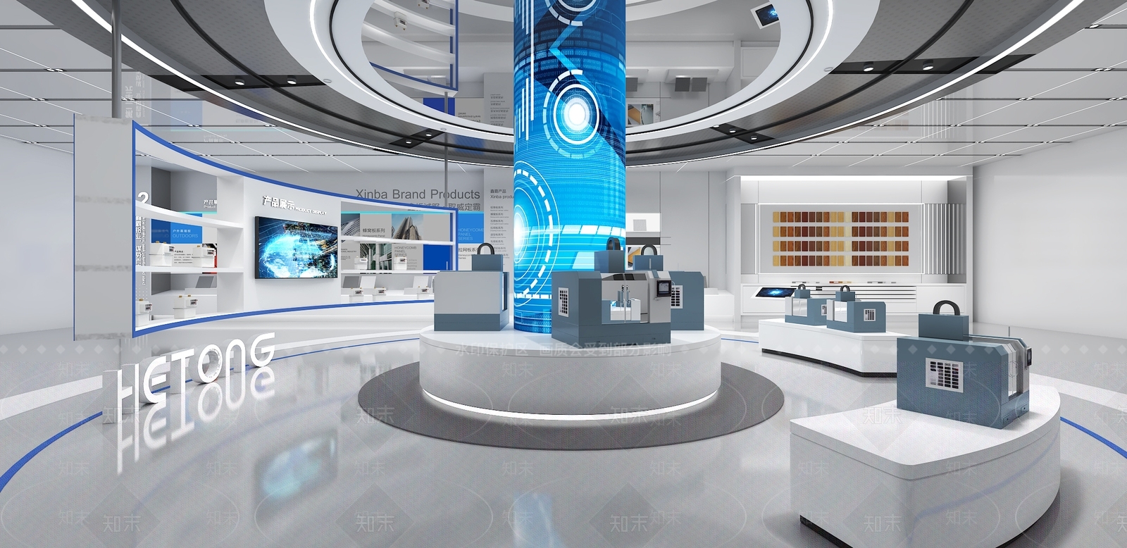 现代工业科技展厅3D模型下载【ID:1203296474】