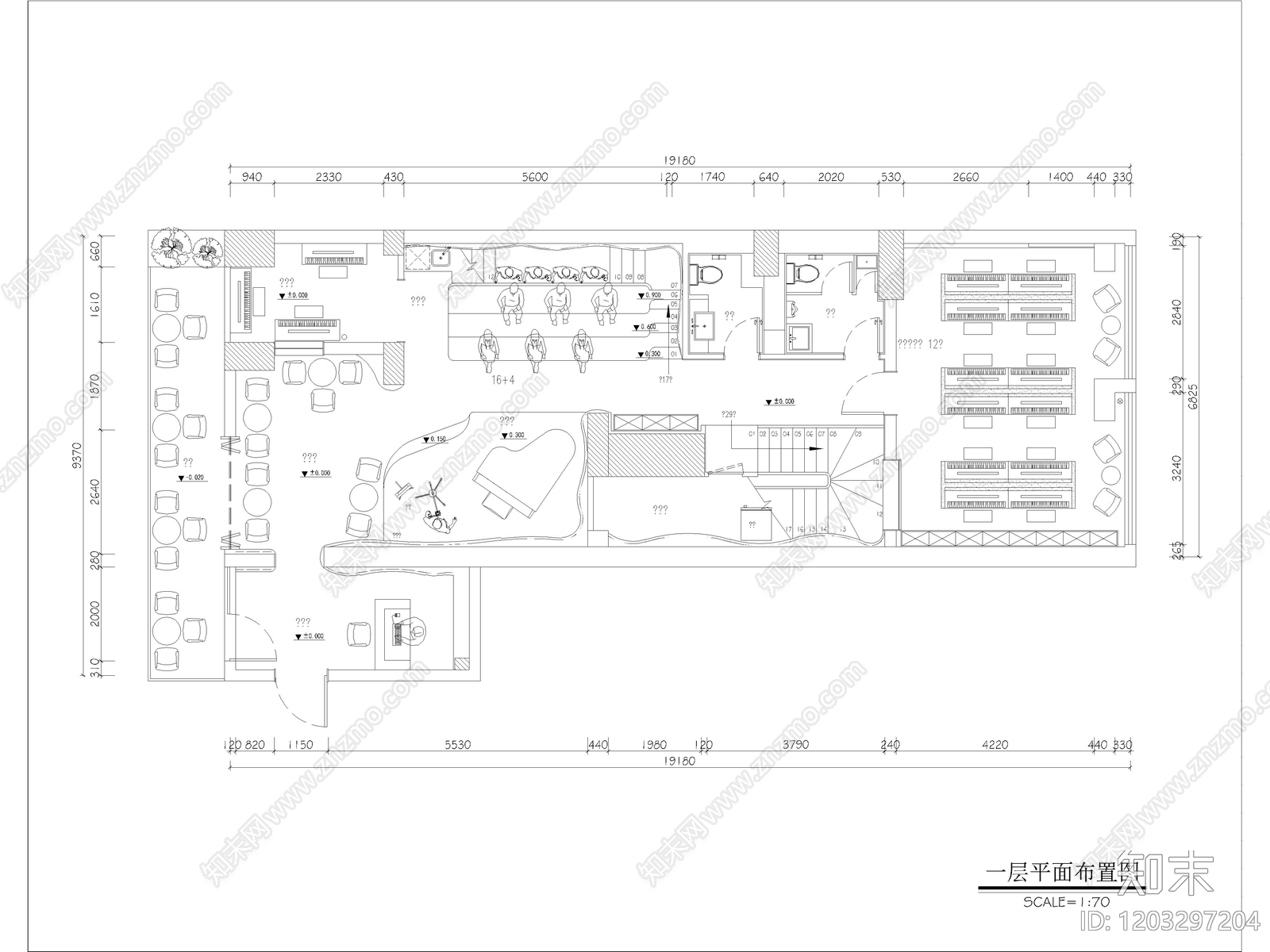 现代教室cad施工图下载【ID:1203297204】