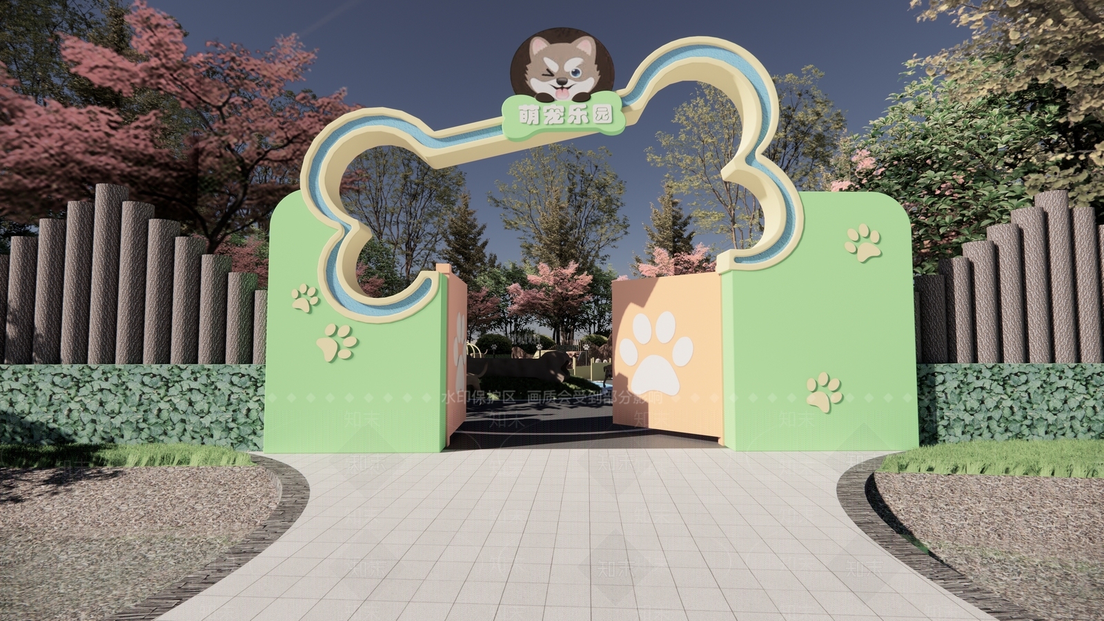 现代口袋公园SU模型下载【ID:1203302515】