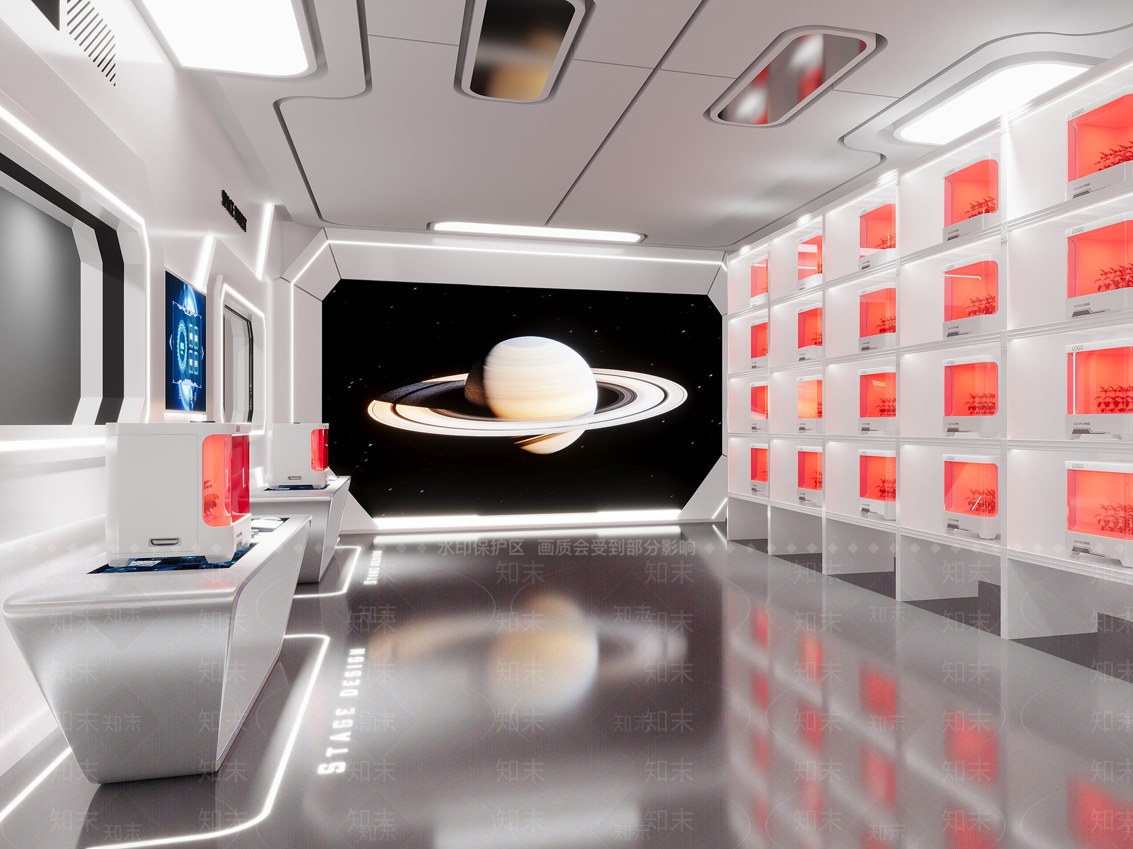 现代工业科技展厅3D模型下载【ID:1203303823】