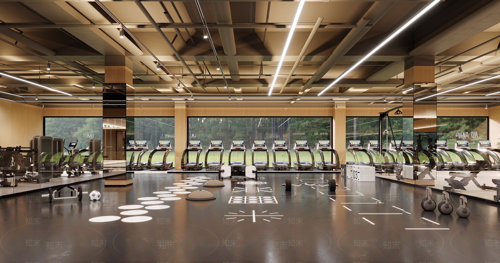 现代健身房3D模型下载【ID:1203304615】