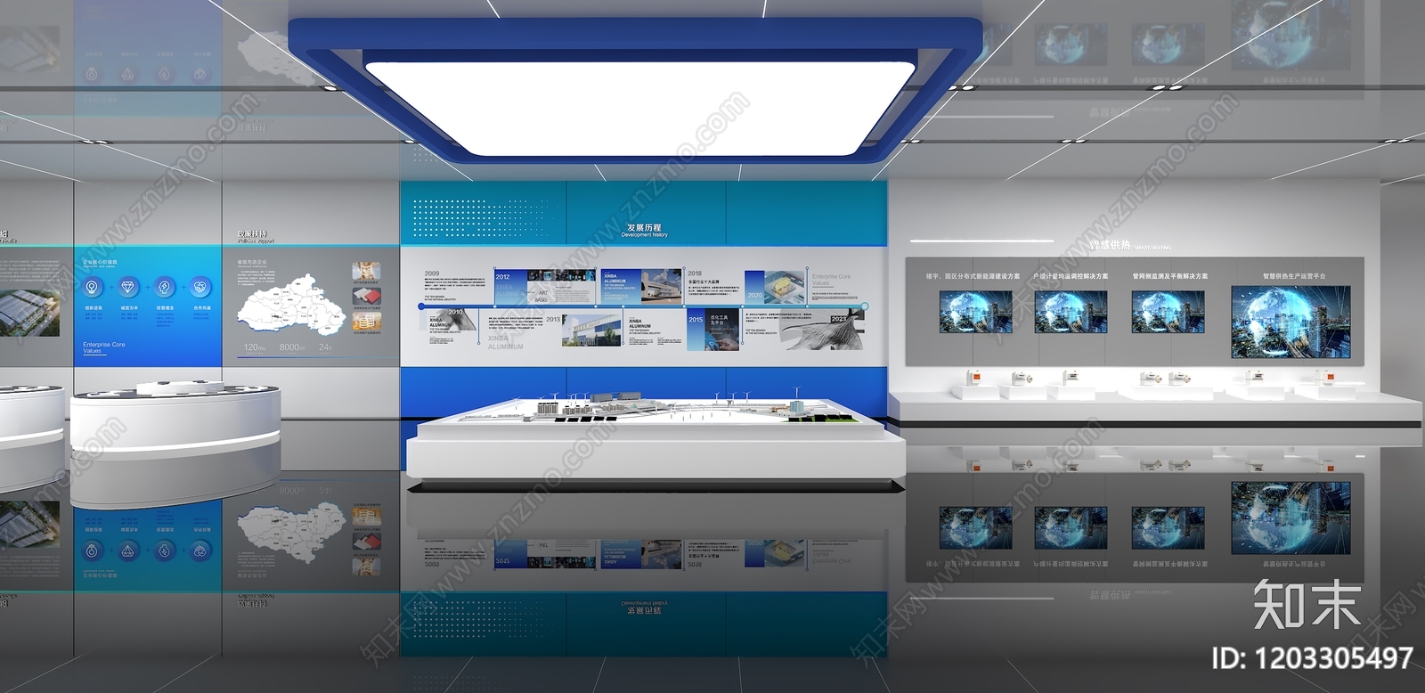 现代企业展厅3D模型下载【ID:1203305497】