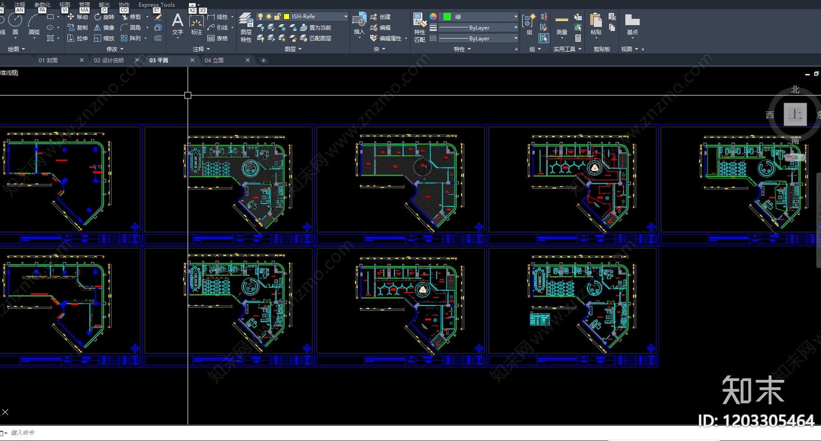 现代整体办公空间cad施工图下载【ID:1203305464】