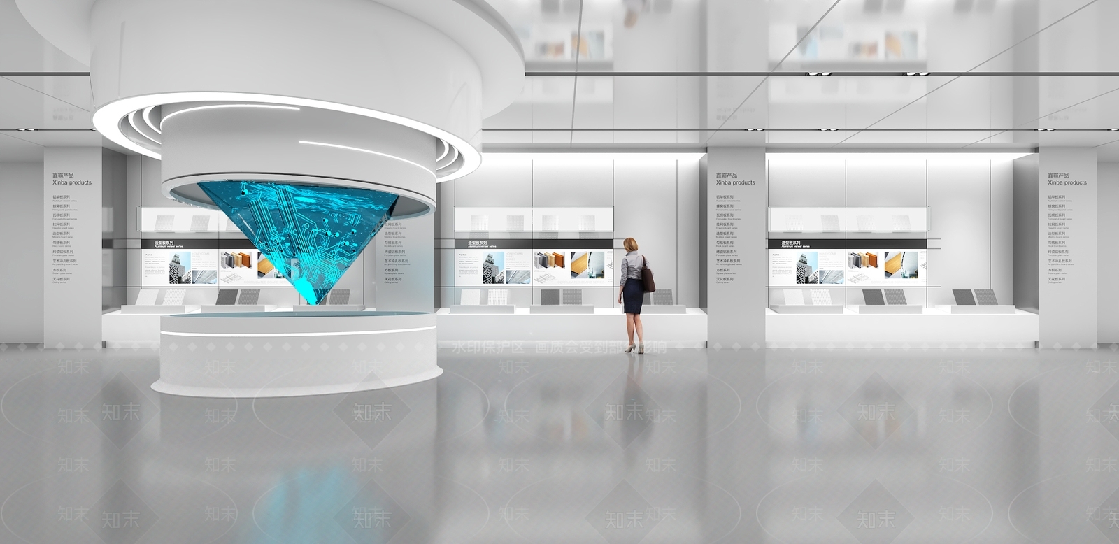 现代科技展厅3D模型下载【ID:1203307462】