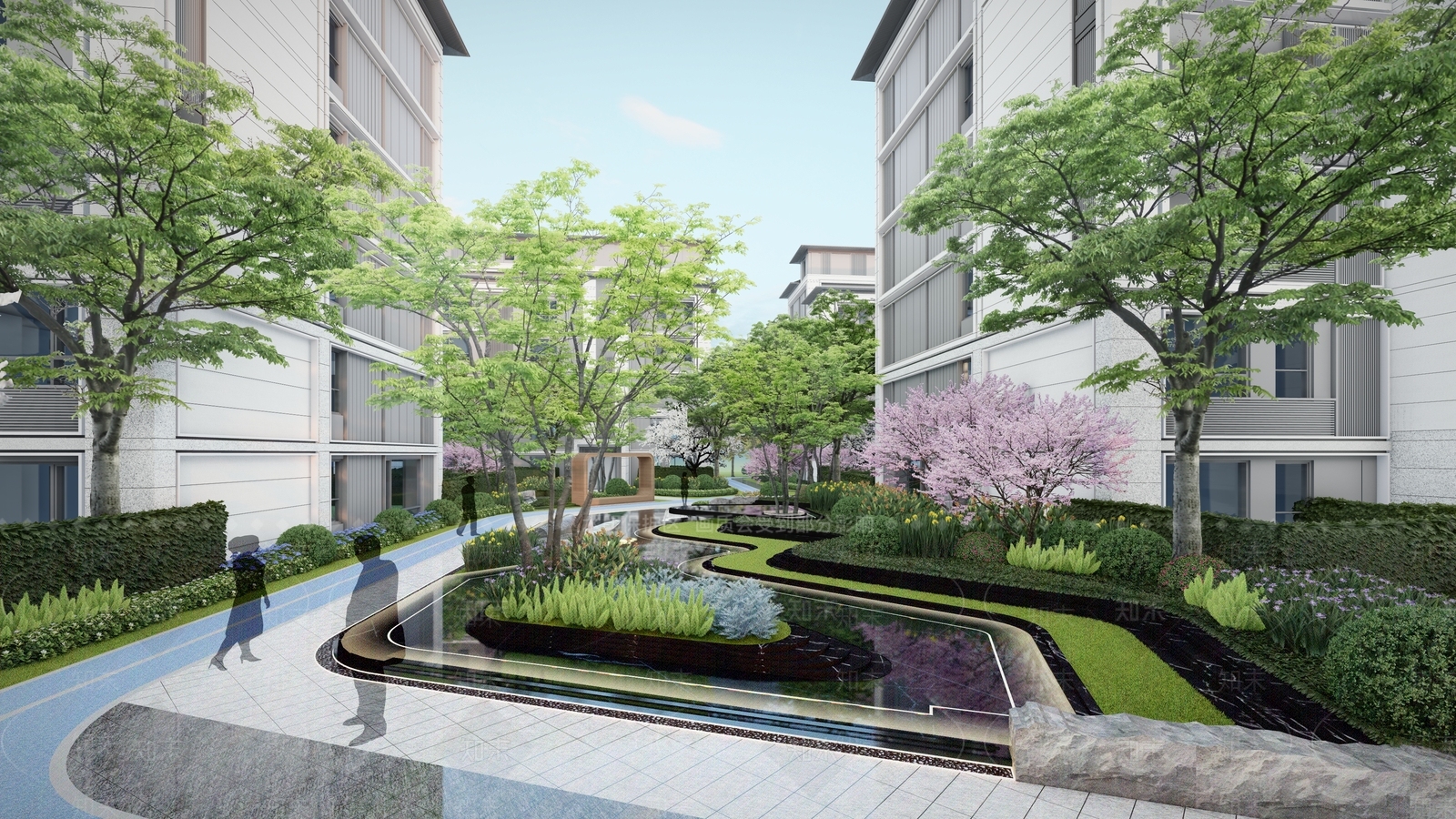 现代新中式跌水SU模型下载【ID:1203307704】