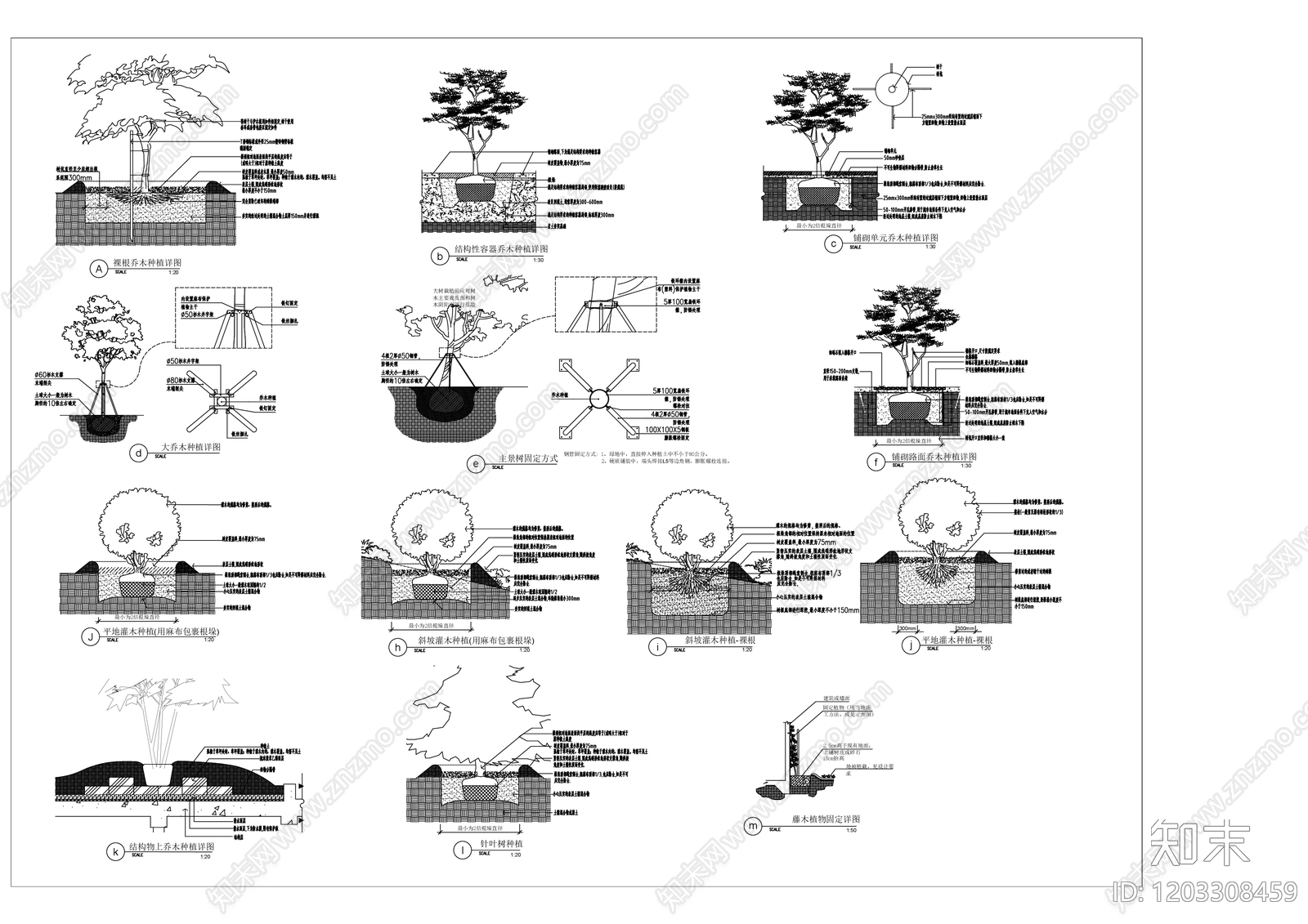 植物图例库施工图下载【ID:1203308459】