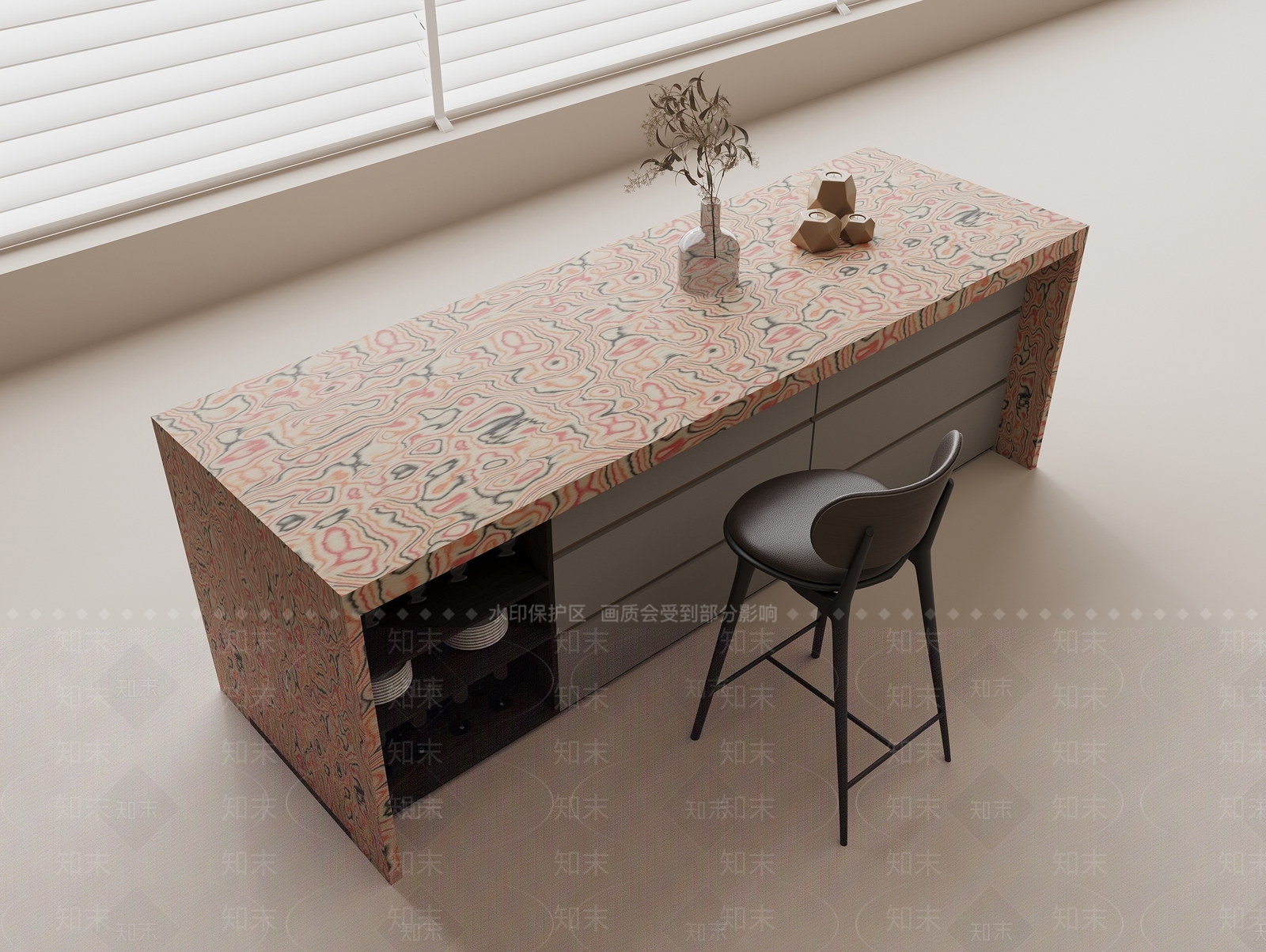 现代吧台3D模型下载【ID:1203312530】