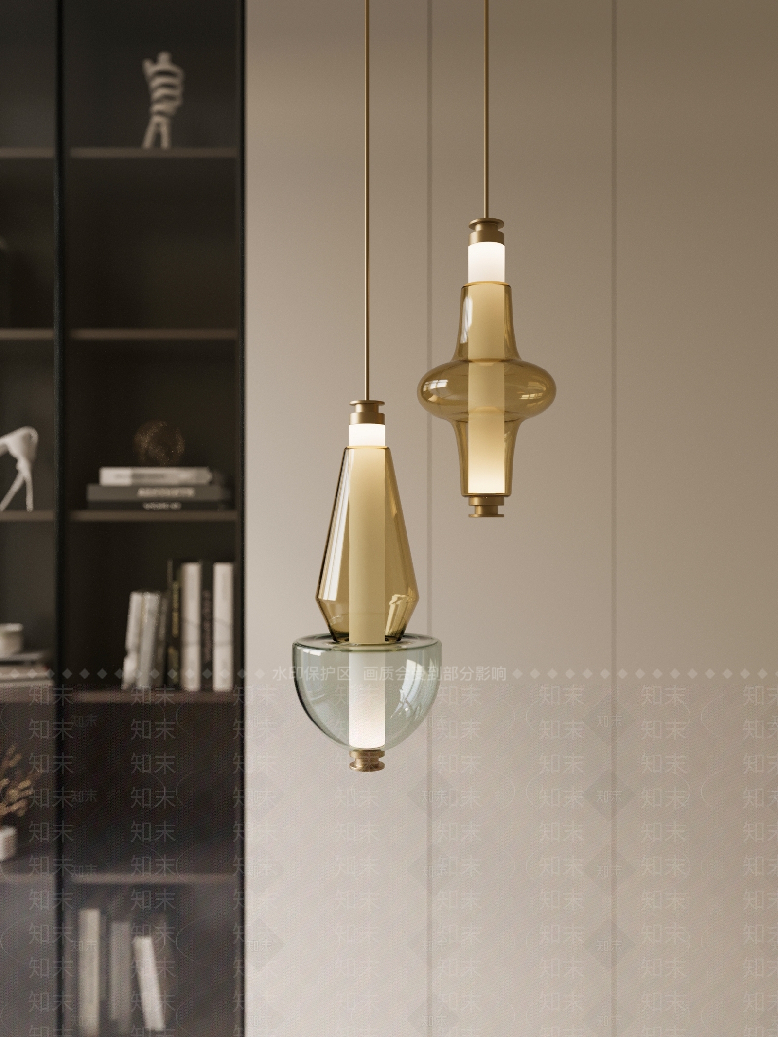 现代北欧吊灯3D模型下载【ID:1203314587】