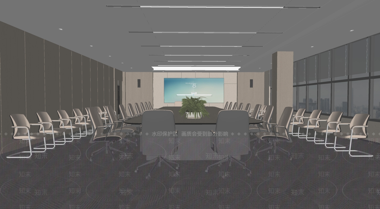 现代会议室SU模型下载【ID:1203325633】
