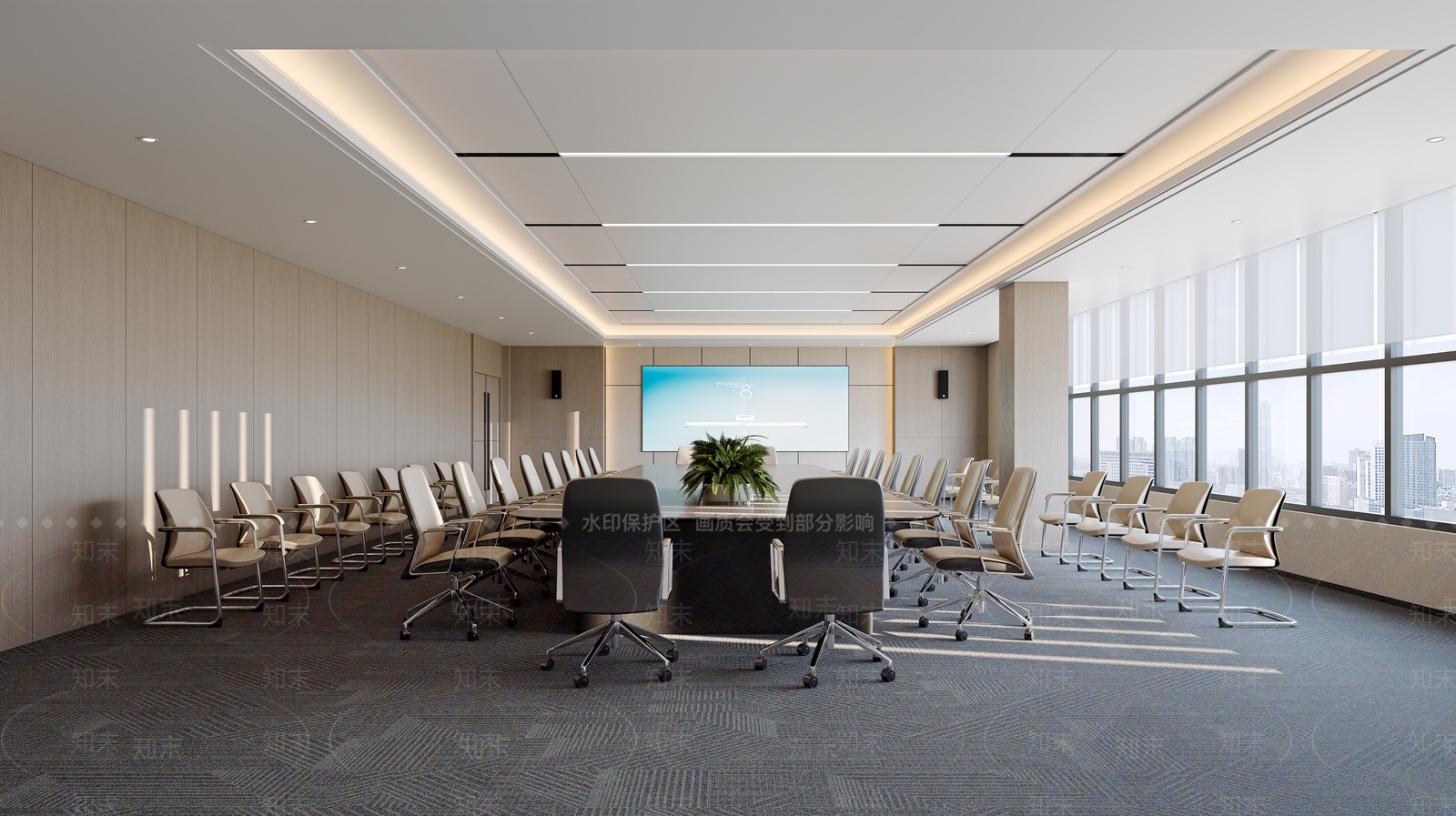 现代会议室SU模型下载【ID:1203325633】