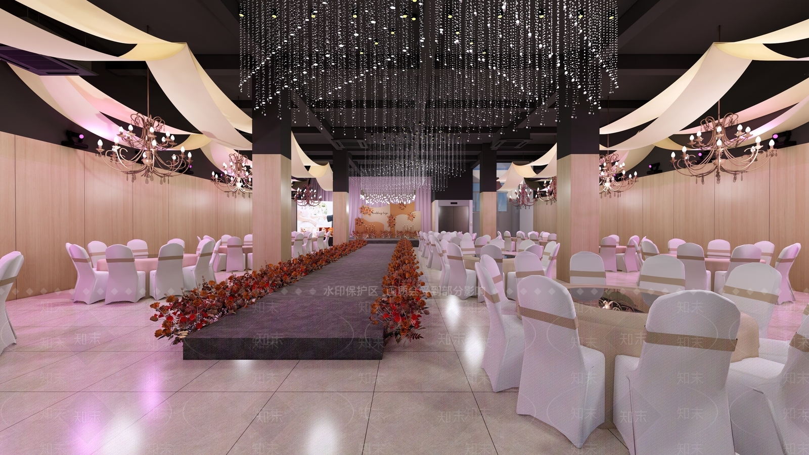 现代宴会厅SU模型下载【ID:1203325763】