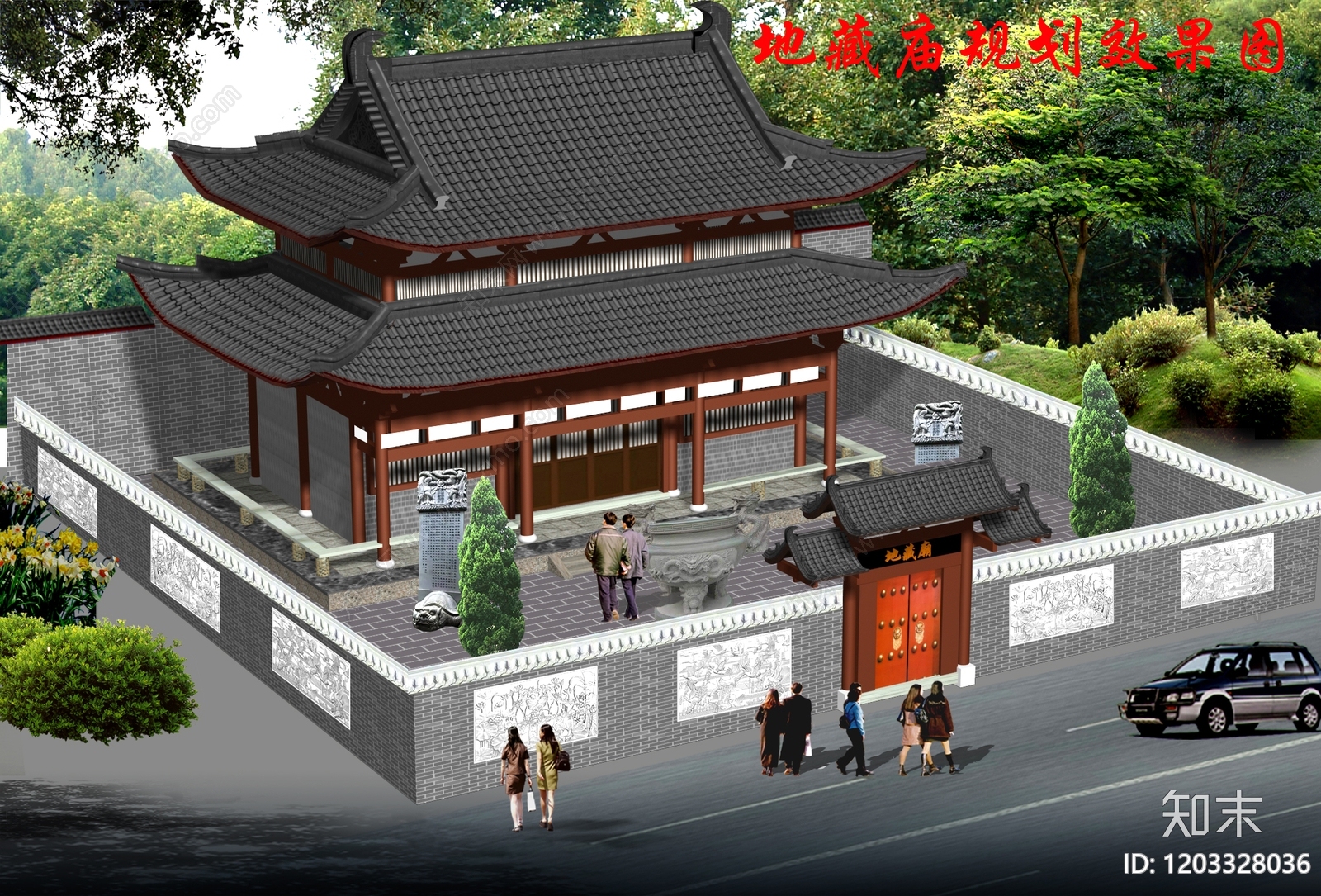 寺庙施工图下载【ID:1203328036】