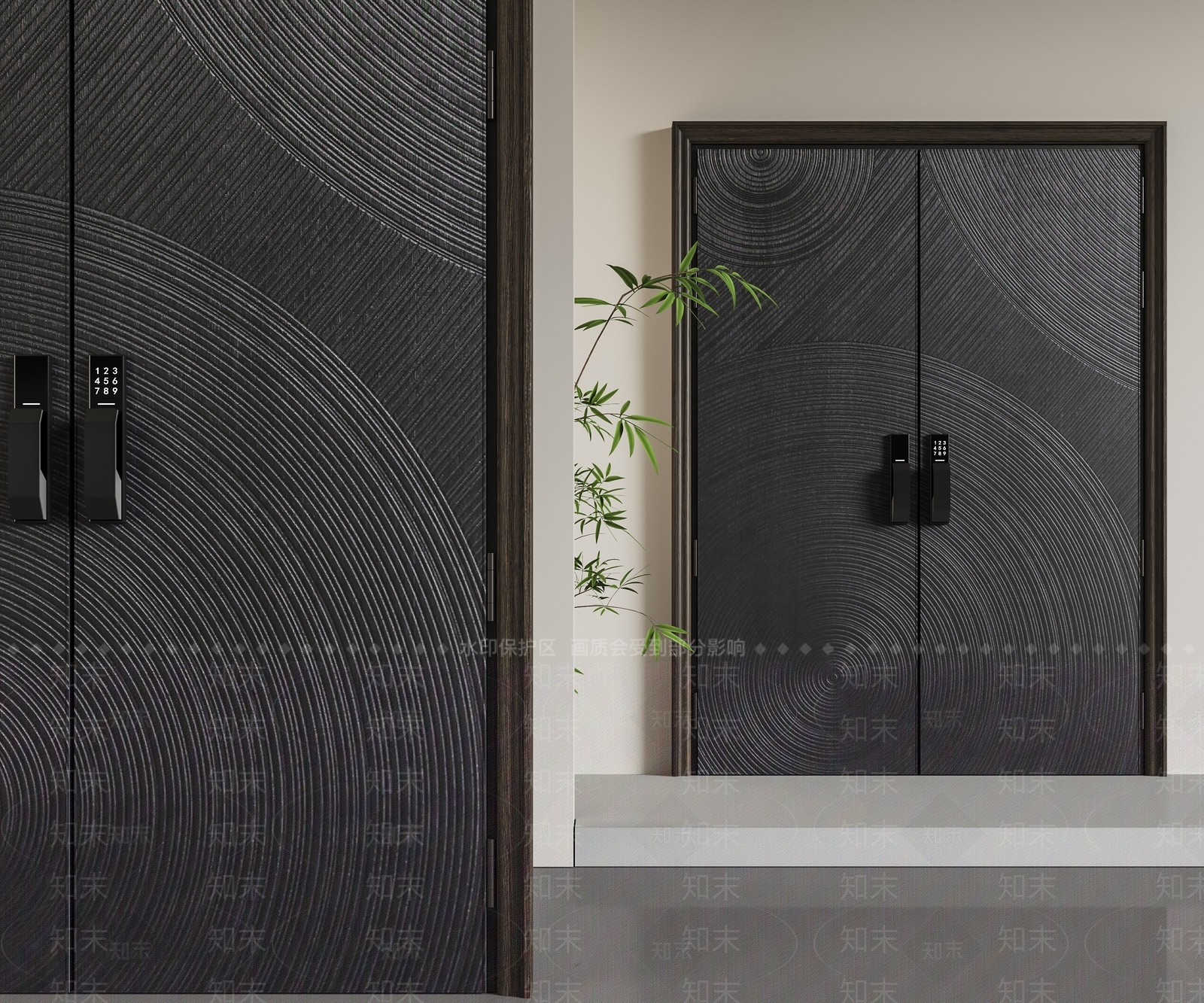 新中式中式双开门SU模型下载【ID:1203328064】