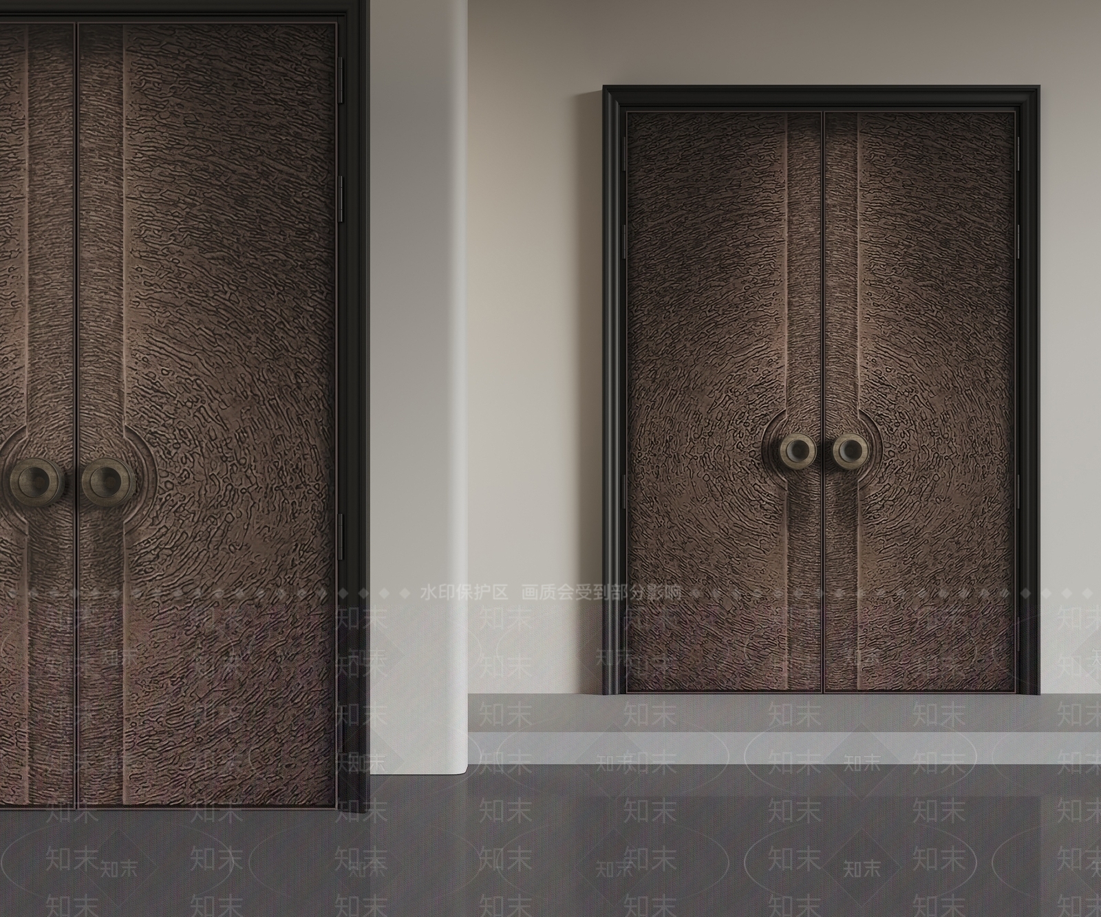 复古现代双开门SU模型下载【ID:1203328926】