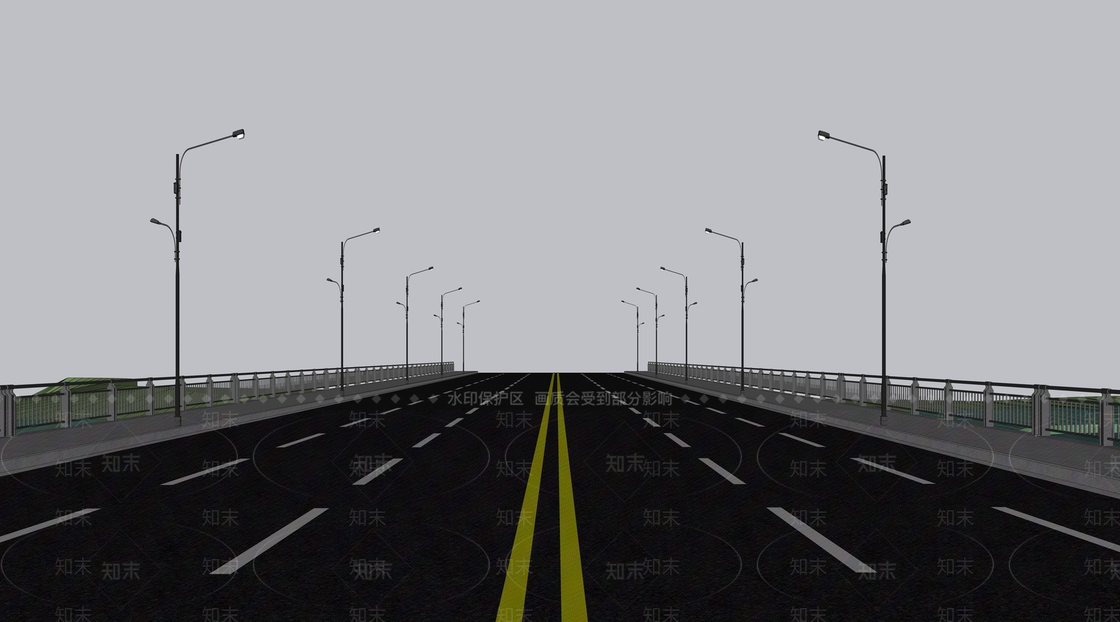 现代景观桥SU模型下载【ID:1203330103】