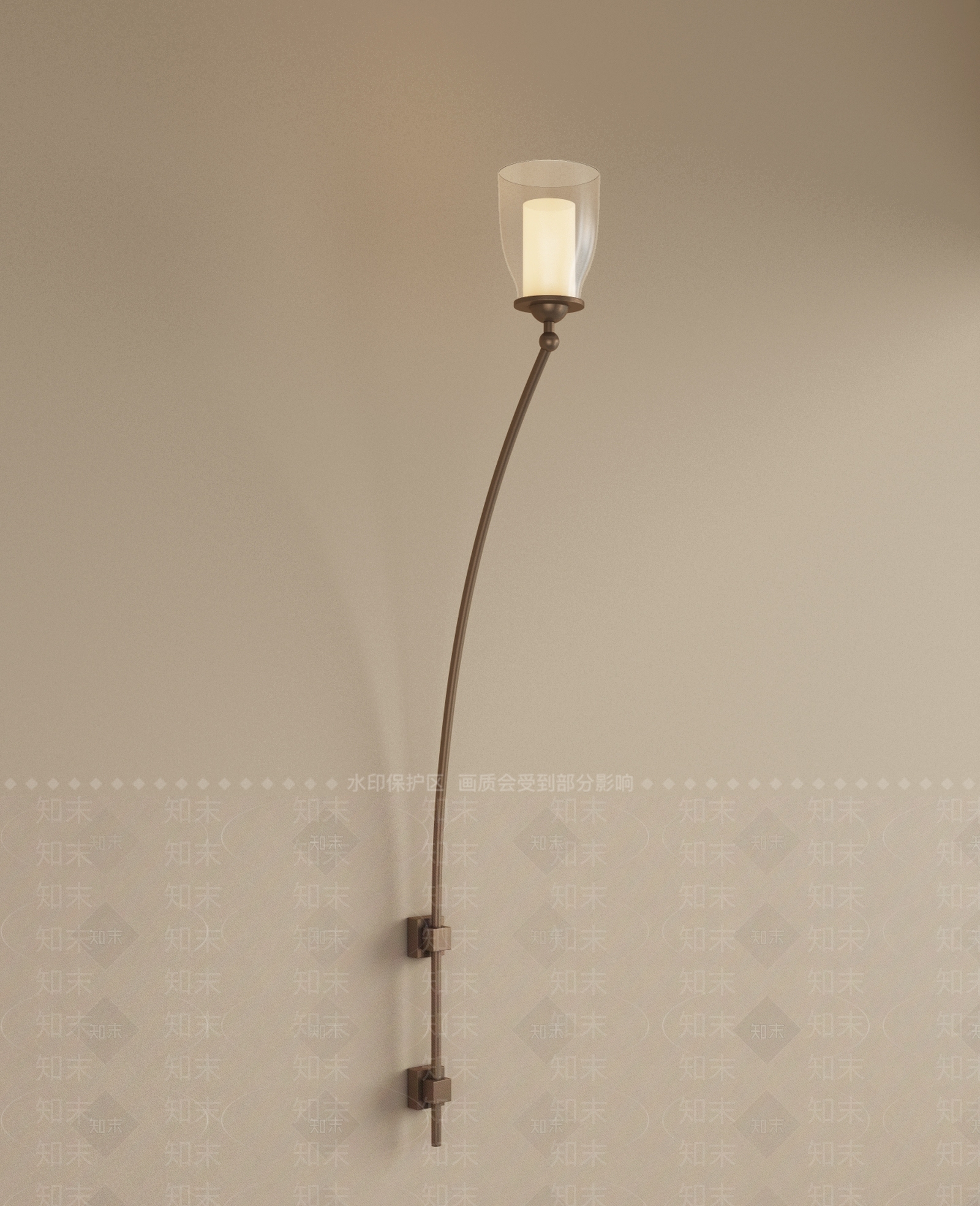 现代轻奢长条壁灯SU模型下载【ID:1203330079】