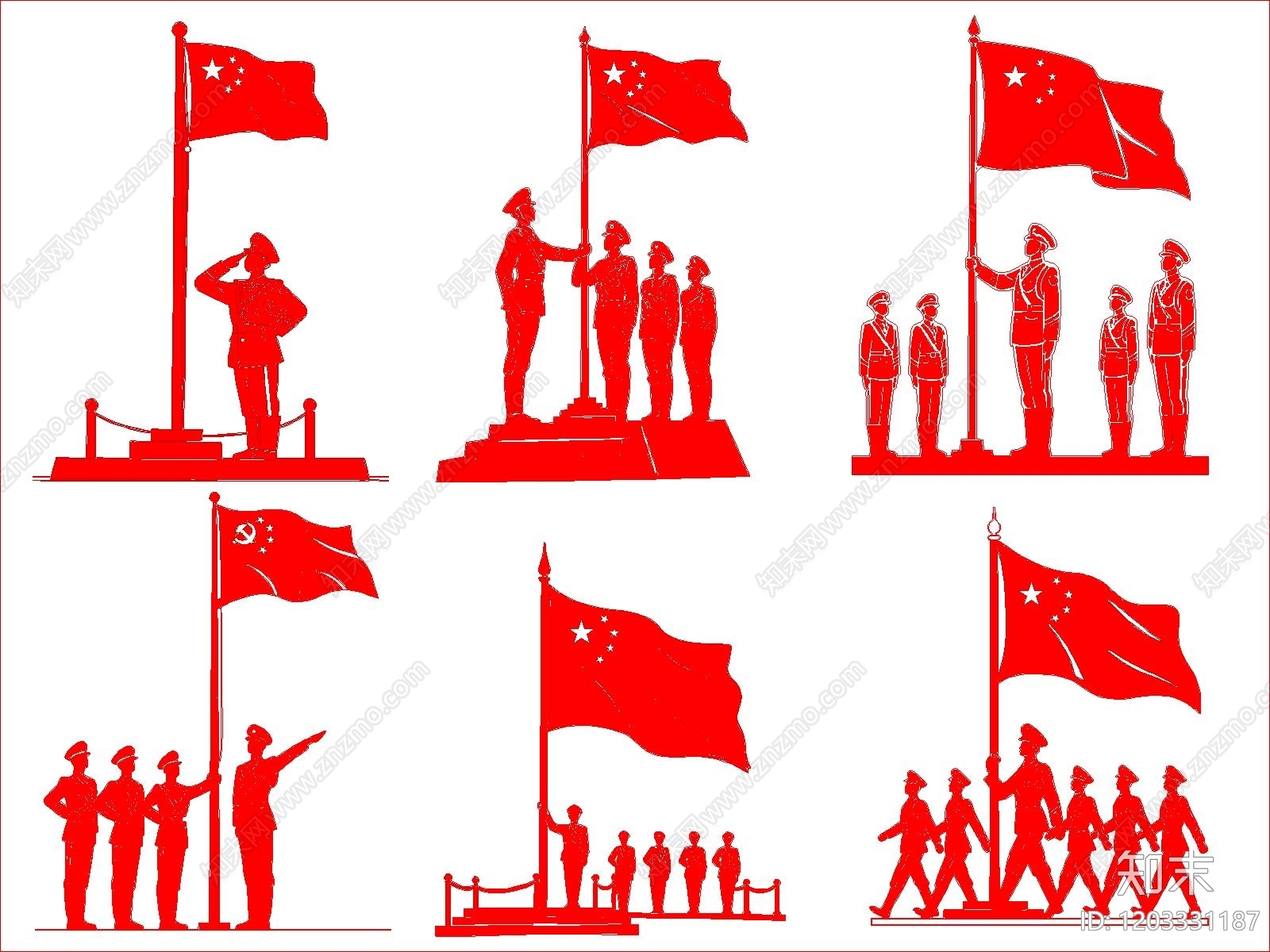 现代剪影图库施工图下载【ID:1203331187】