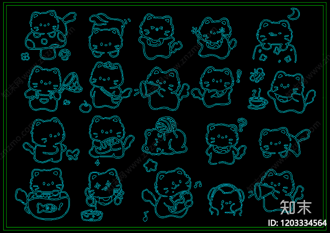 现代极简动物施工图下载【ID:1203334564】