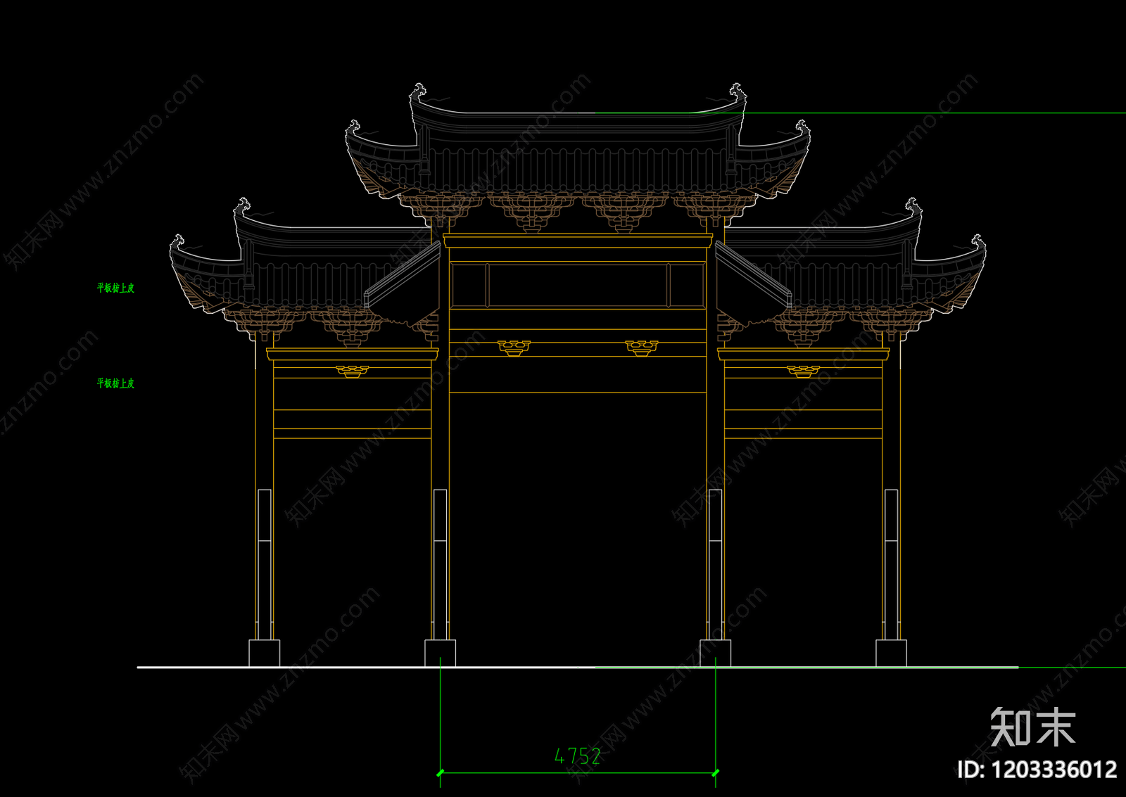 其他古建筑cad施工图下载【ID:1203336012】