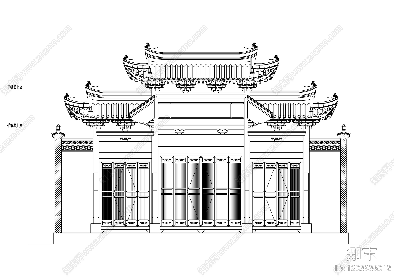 其他古建筑cad施工图下载【ID:1203336012】