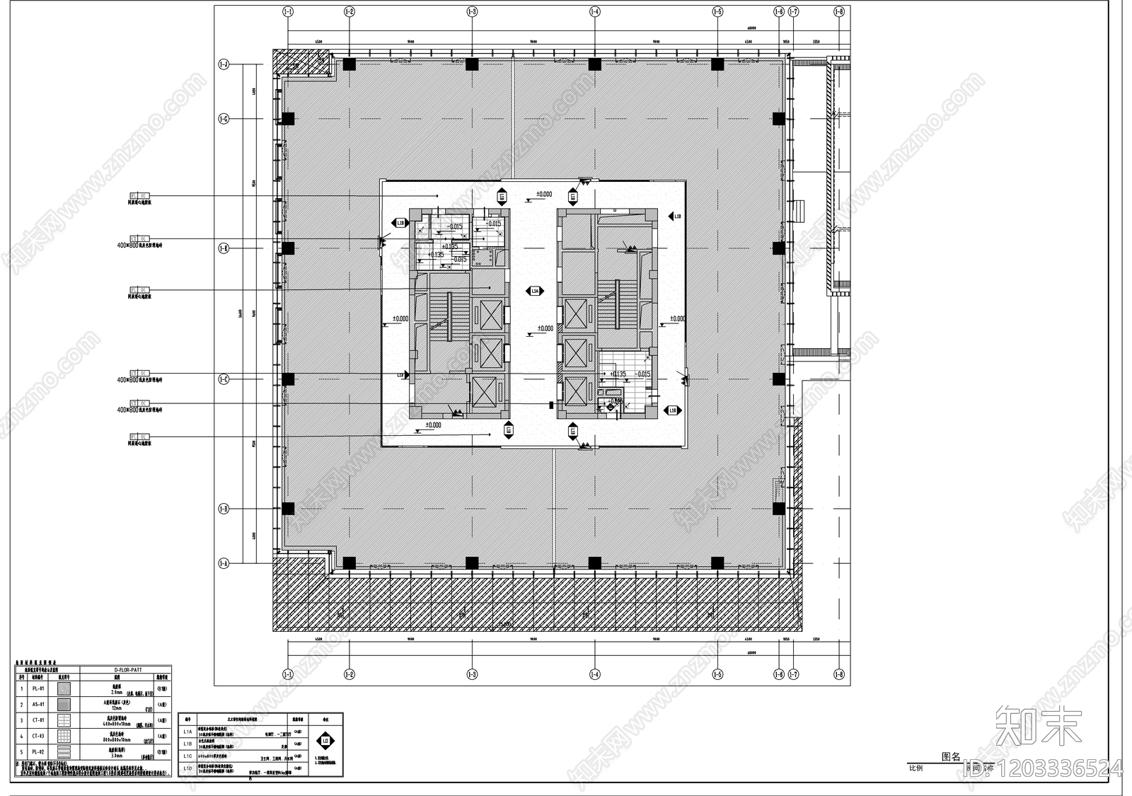 现代整体办公空间cad施工图下载【ID:1203336524】