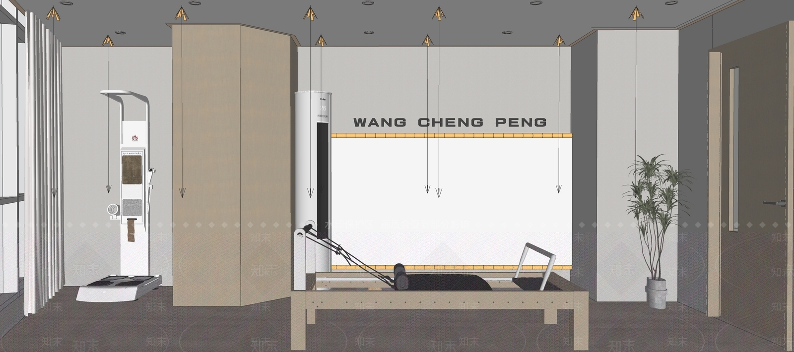 现代原木其他休闲娱乐空间SU模型下载【ID:1203337129】