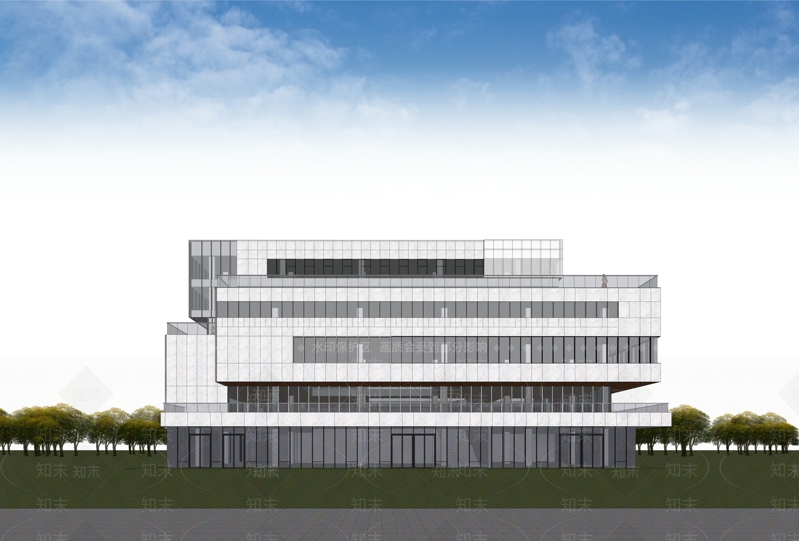 现代小公建SU模型下载【ID:1203338516】