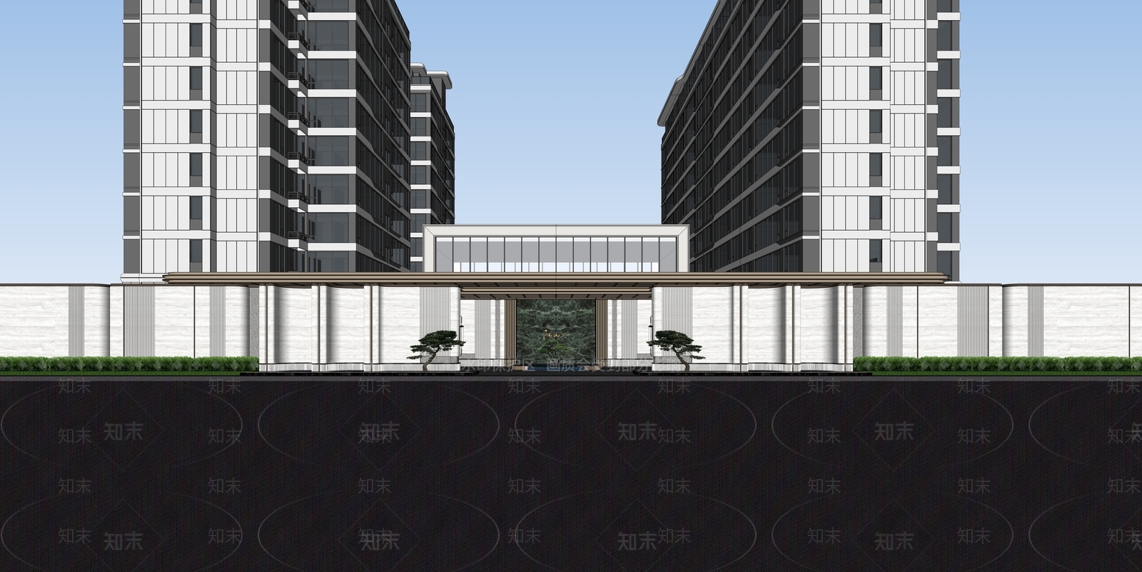 现代社区服务中心SU模型下载【ID:1203338559】