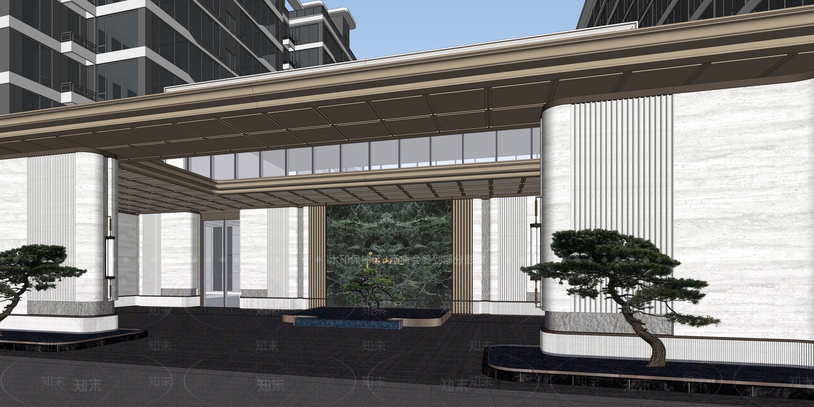 现代社区服务中心SU模型下载【ID:1203338559】