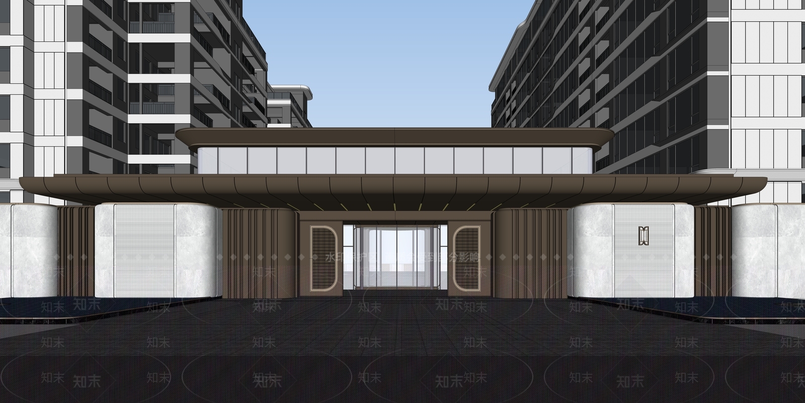 现代社区服务中心SU模型下载【ID:1203338747】