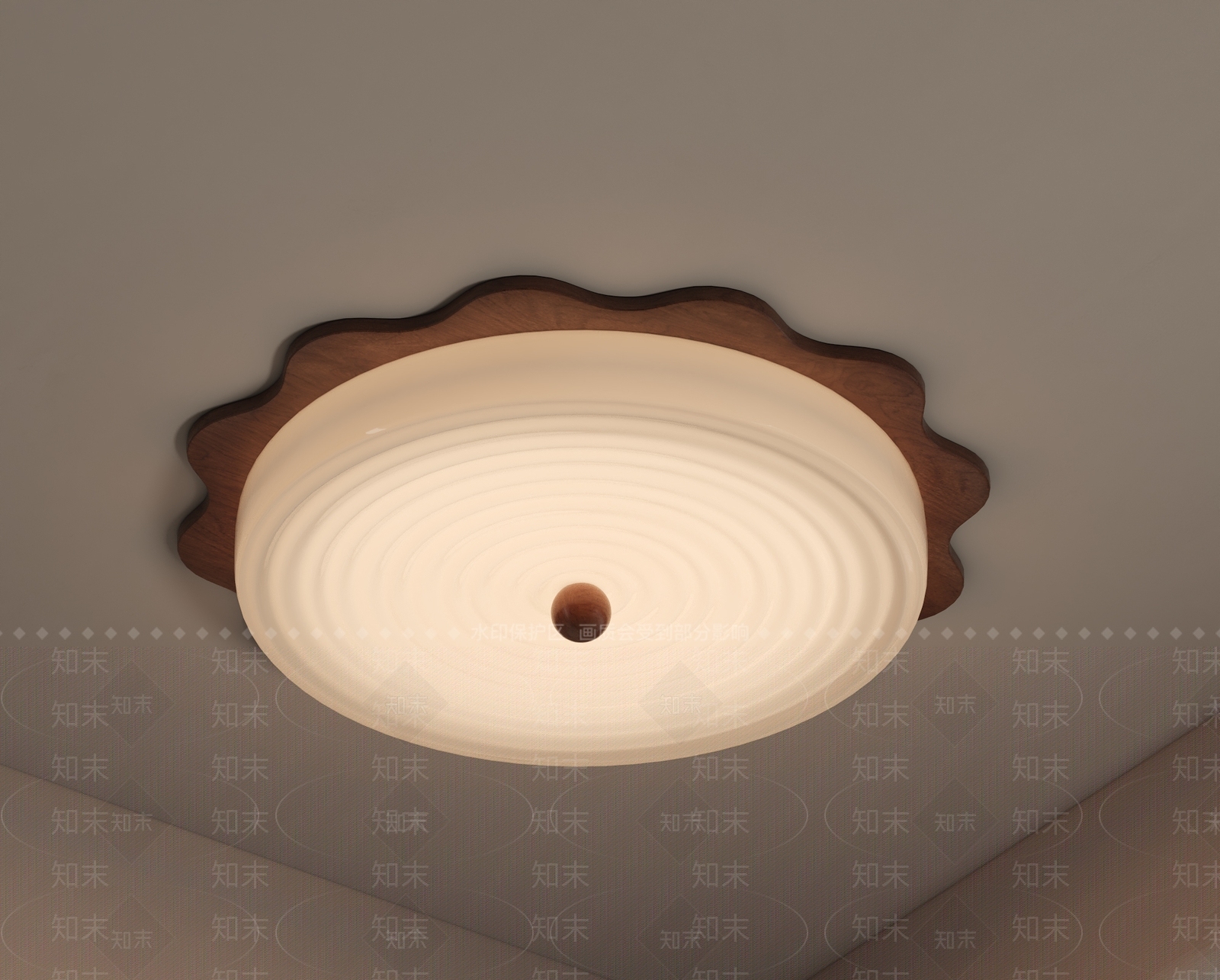 法式中古吸顶灯SU模型下载【ID:1203339490】