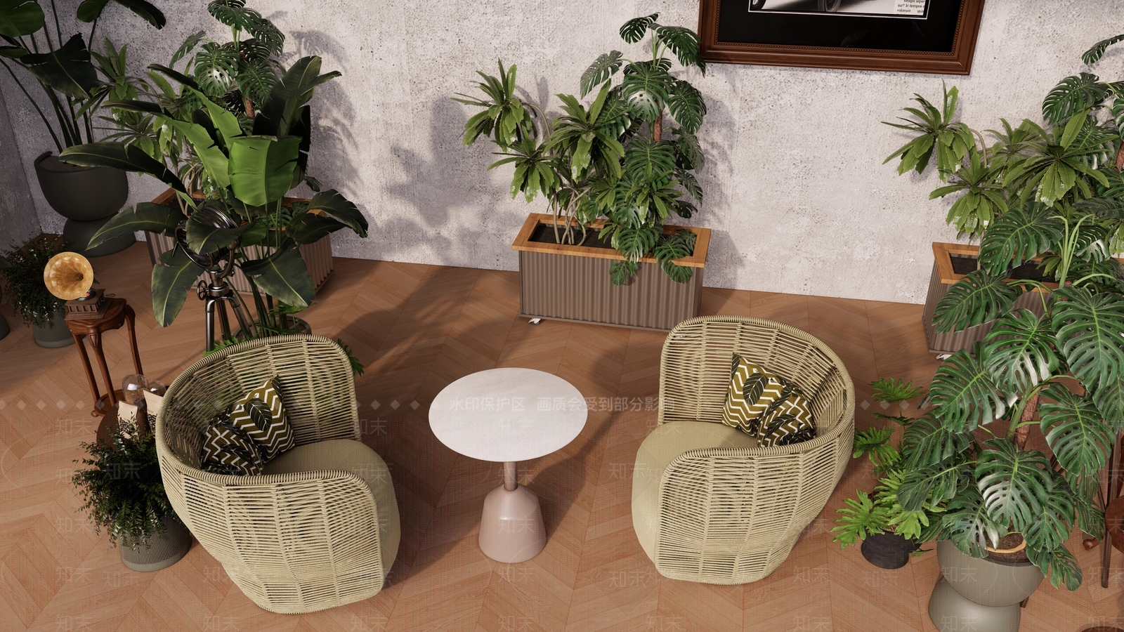 现代工业咖啡厅SU模型下载【ID:1203340414】
