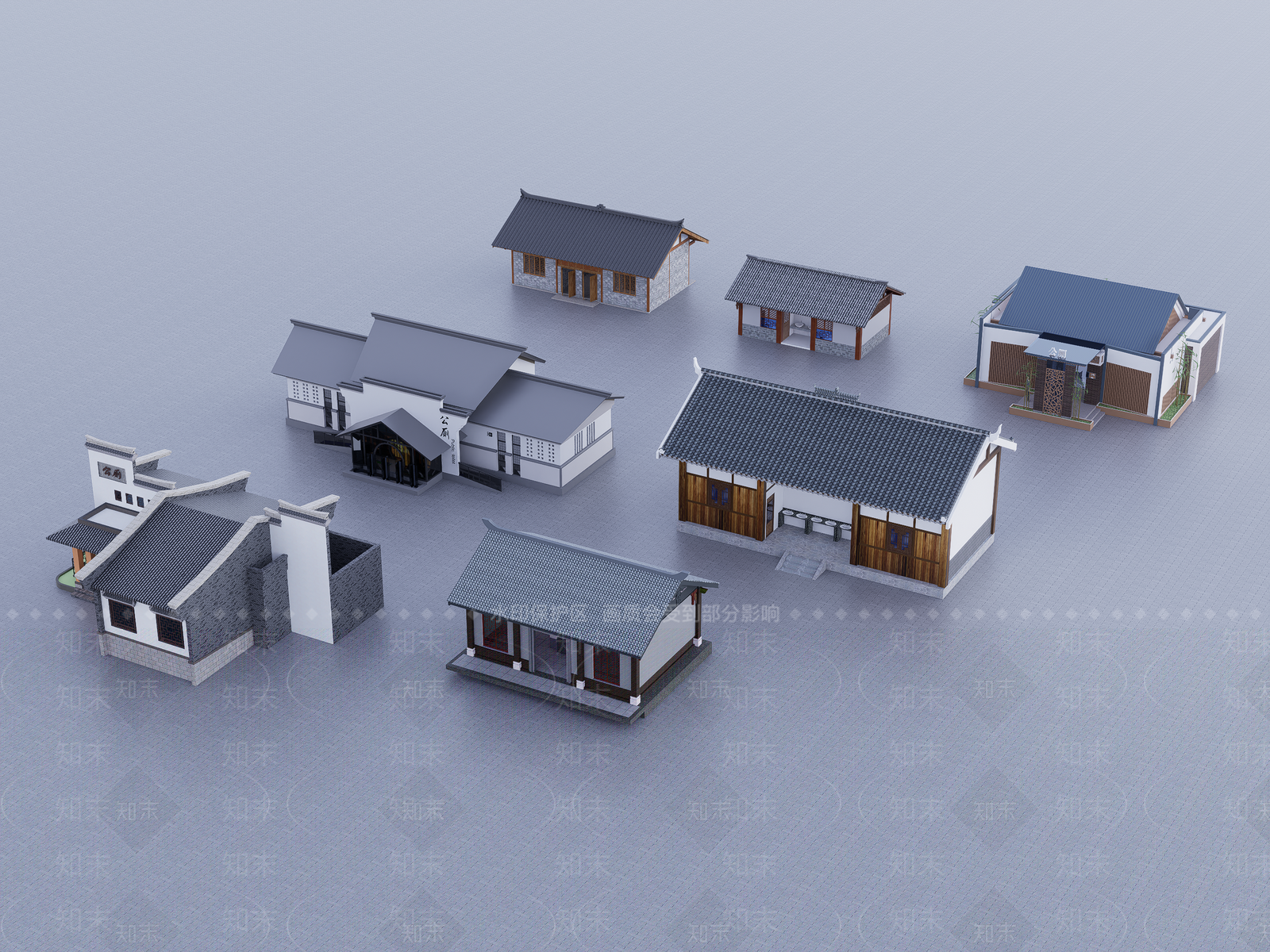 中式新中式其他公共建筑SU模型下载【ID:1203340898】