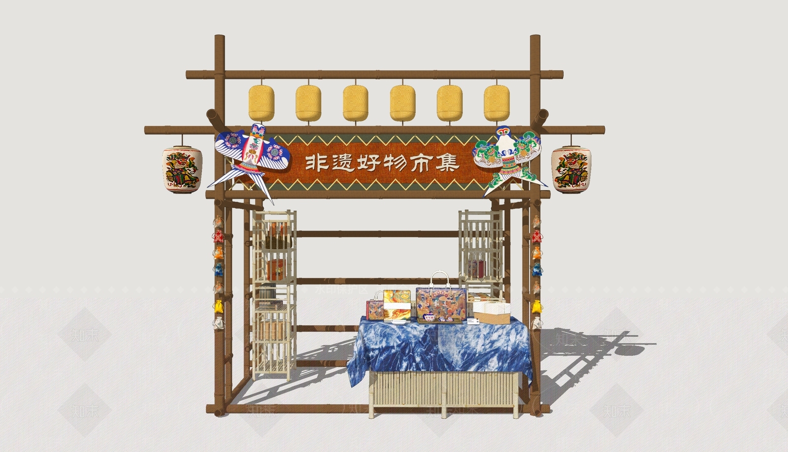 现代亭子SU模型下载【ID:1203341214】