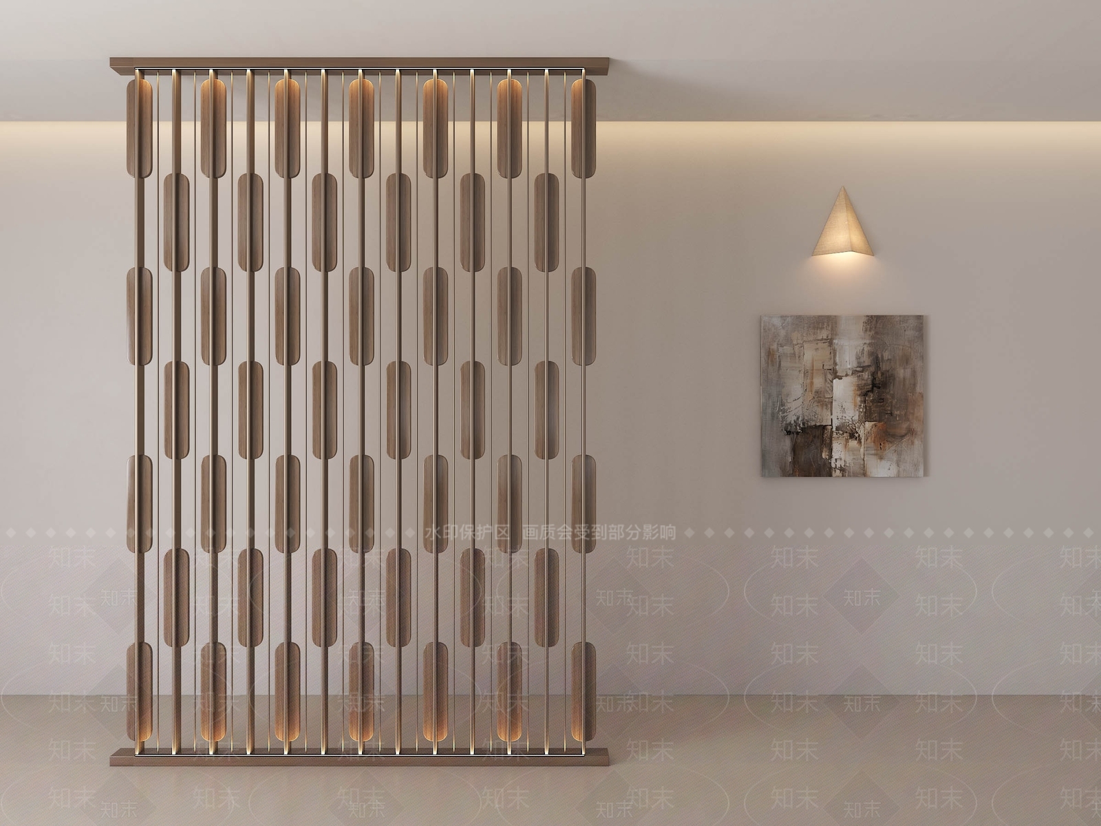 现代隔断SU模型下载【ID:1203341490】