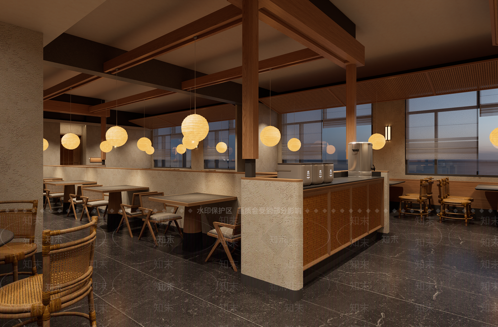 自助餐厅SU模型精品下载_SketchUp模型_知末网