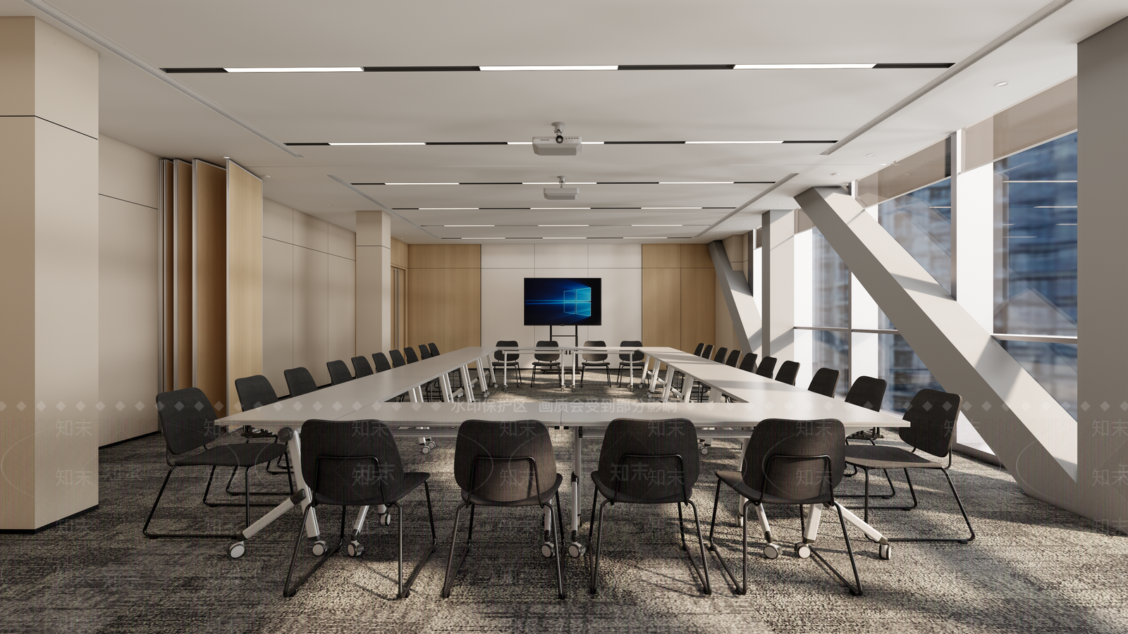 现代原木会议室SU模型下载【ID:1203466730】