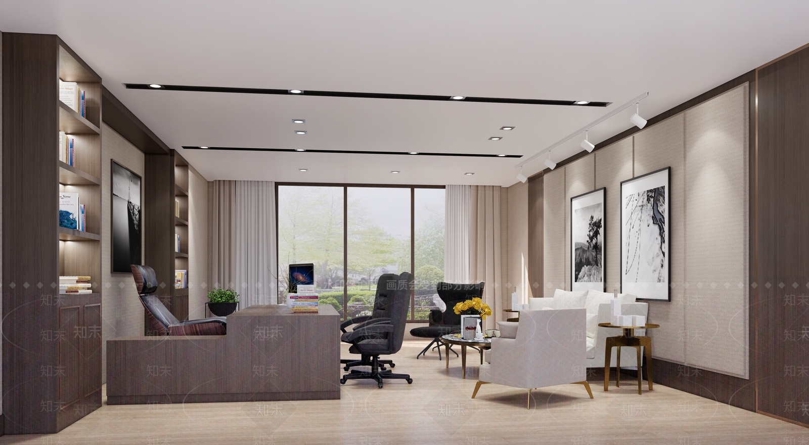 新中式中式经理办公室SU模型下载【ID:1203346090】