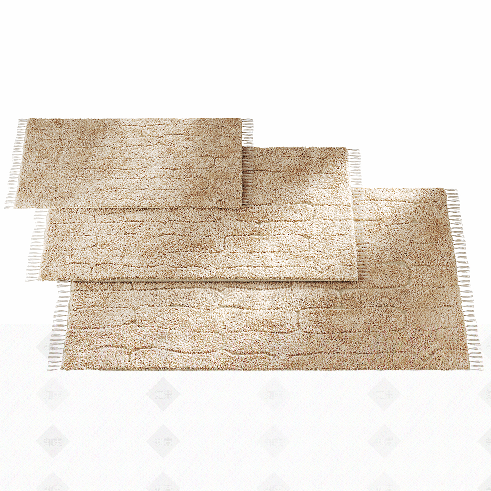 现代毛绒地毯3D模型下载【ID:1203346211】