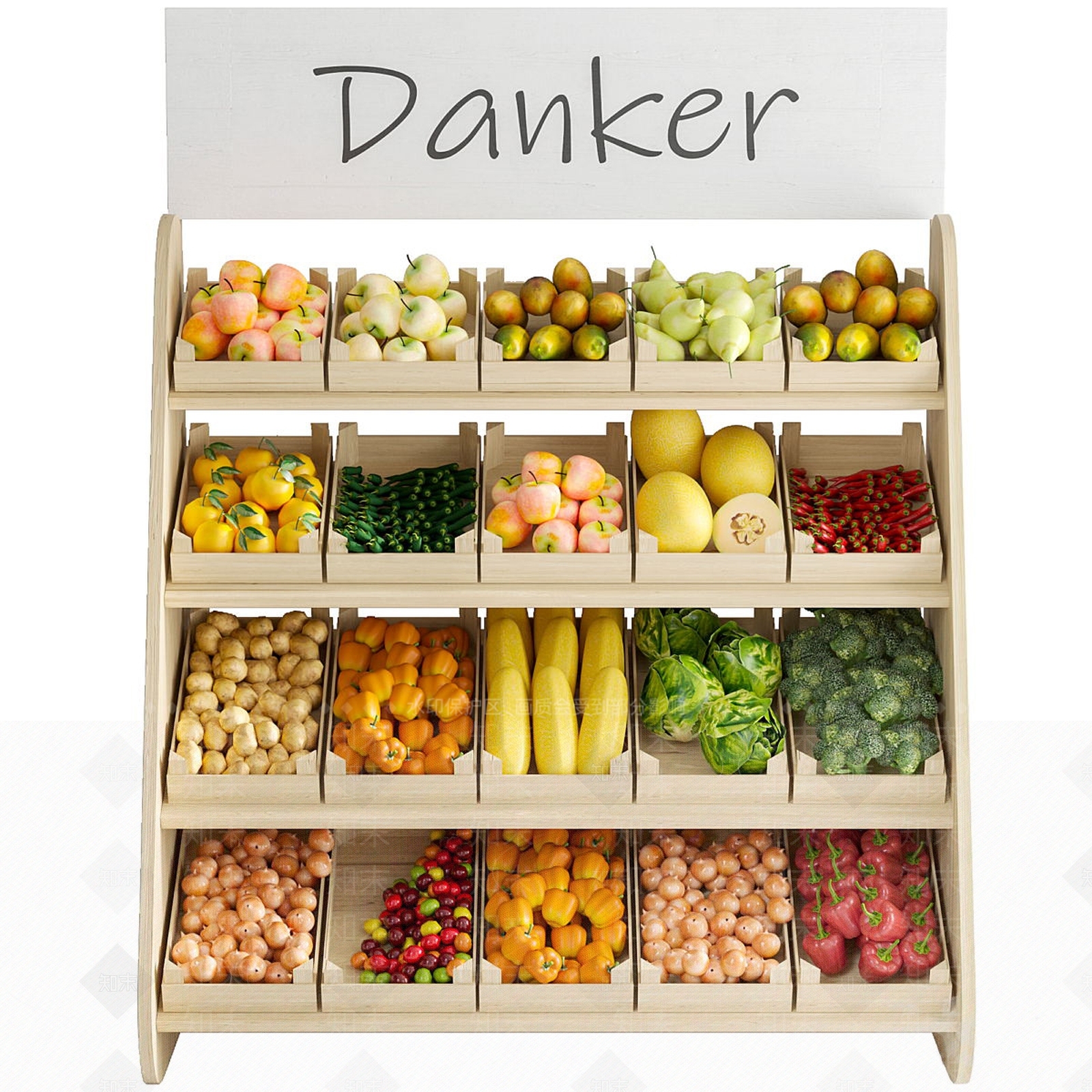 现代水果店3D模型下载【ID:1203549876】